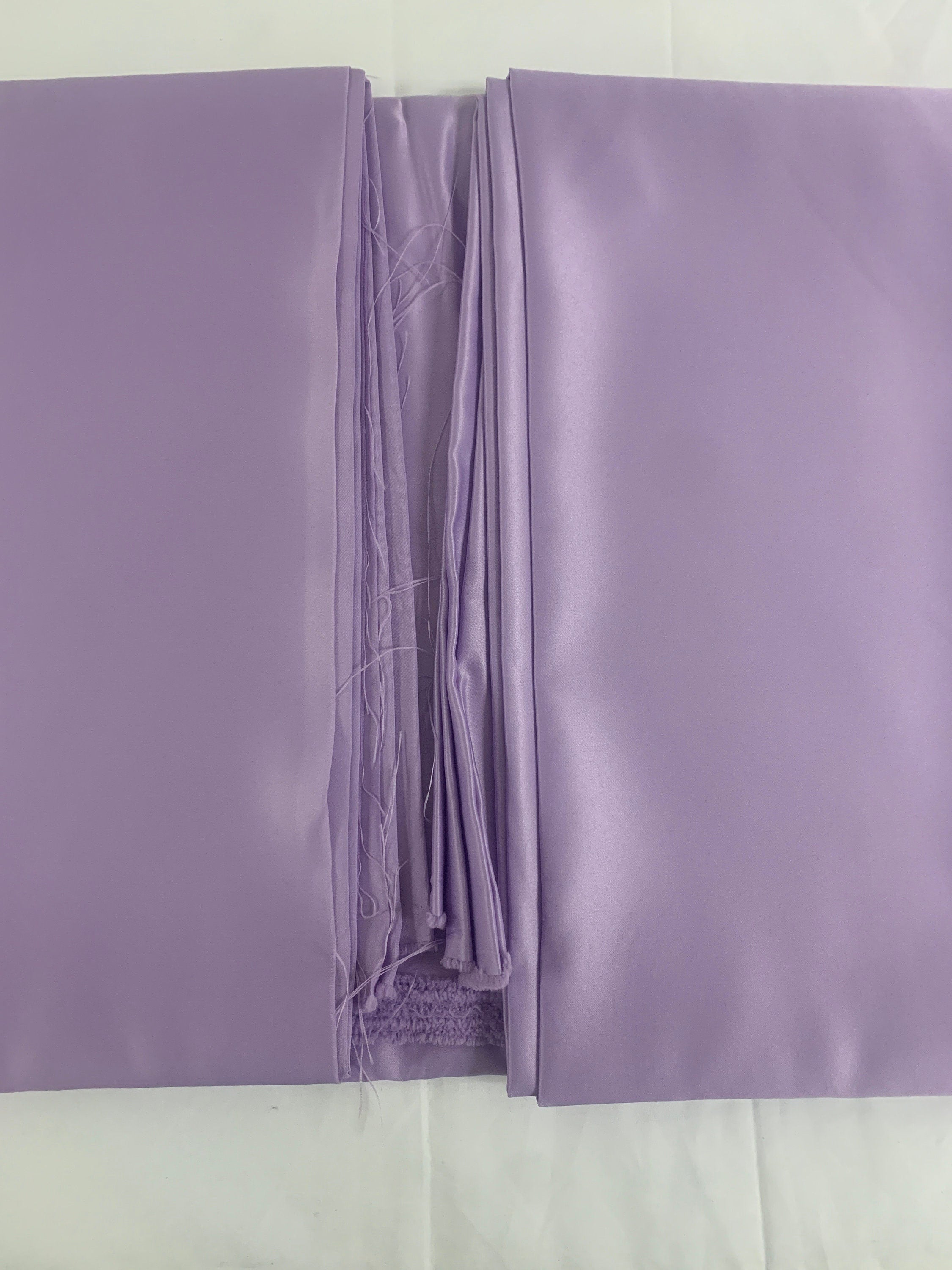 1 piece 3 yards Color Lilac Bridal satin fabric, width 58", Polyester, Dull italian satin. Bridesmaid fabric, craft, Free sample
