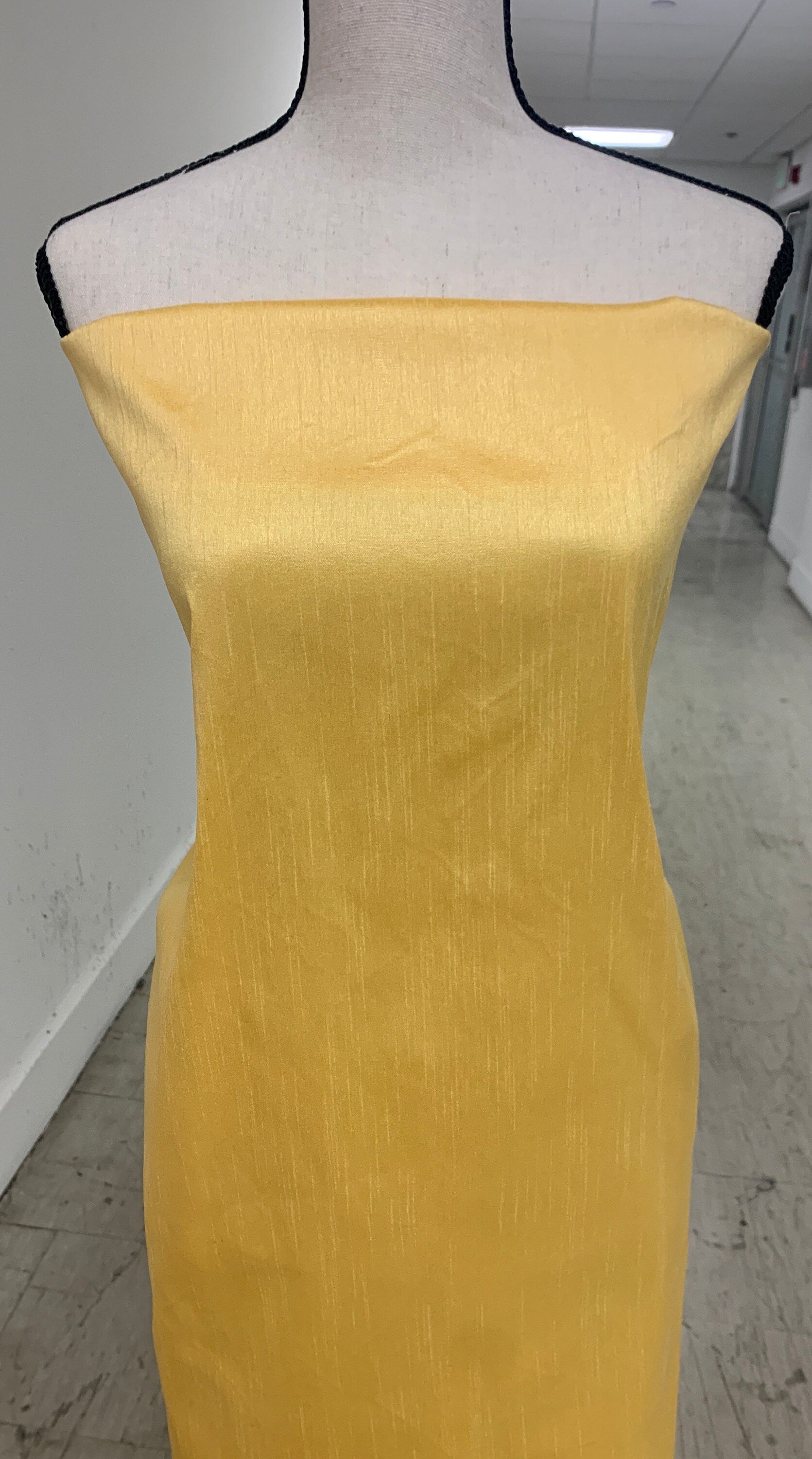 Dupioni shantung fabric. width 54 inches. color light gold, sell by yard
