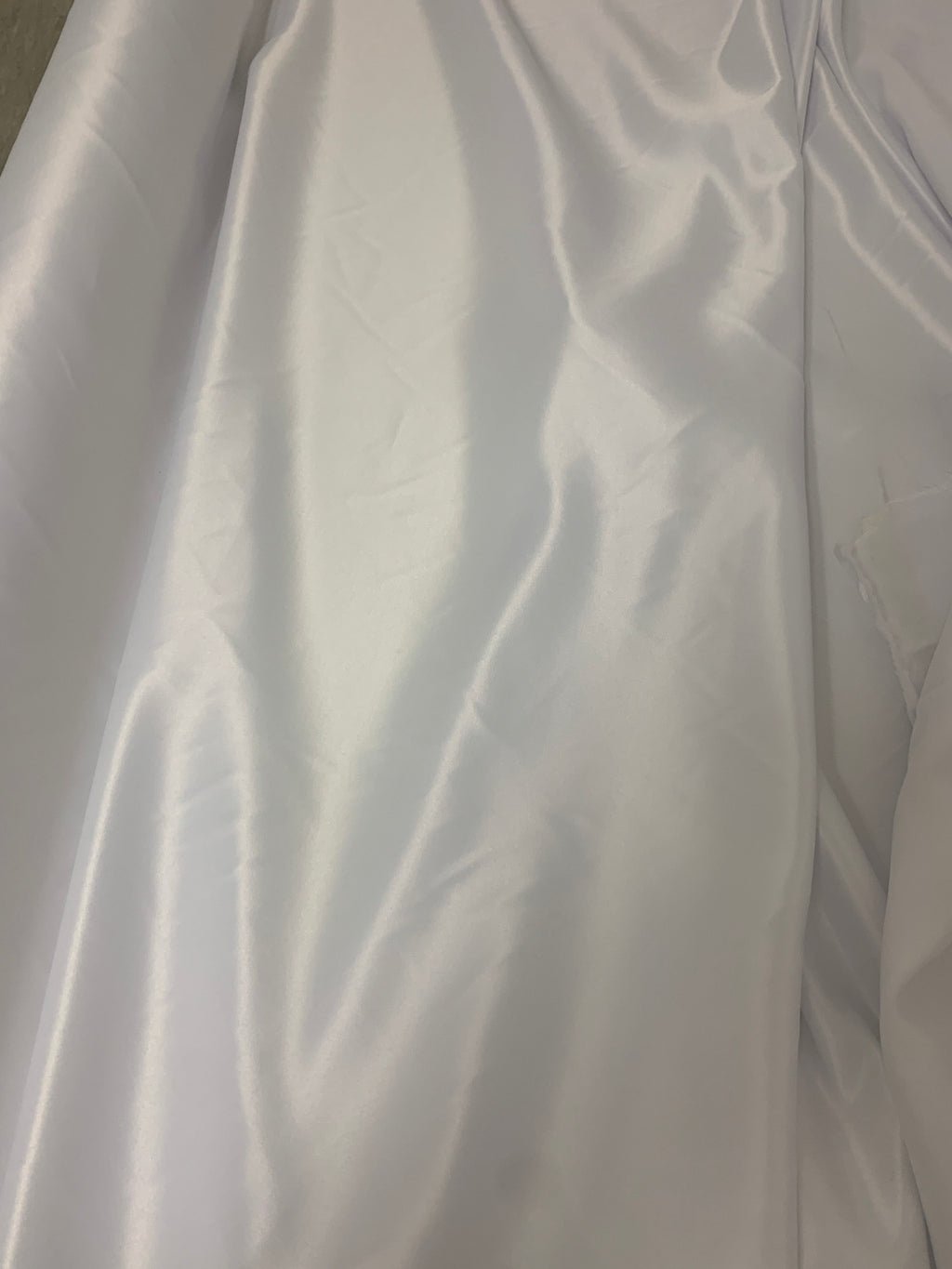 White Bridal satin fabric, width 58", Polyester, italian satin.Free sample