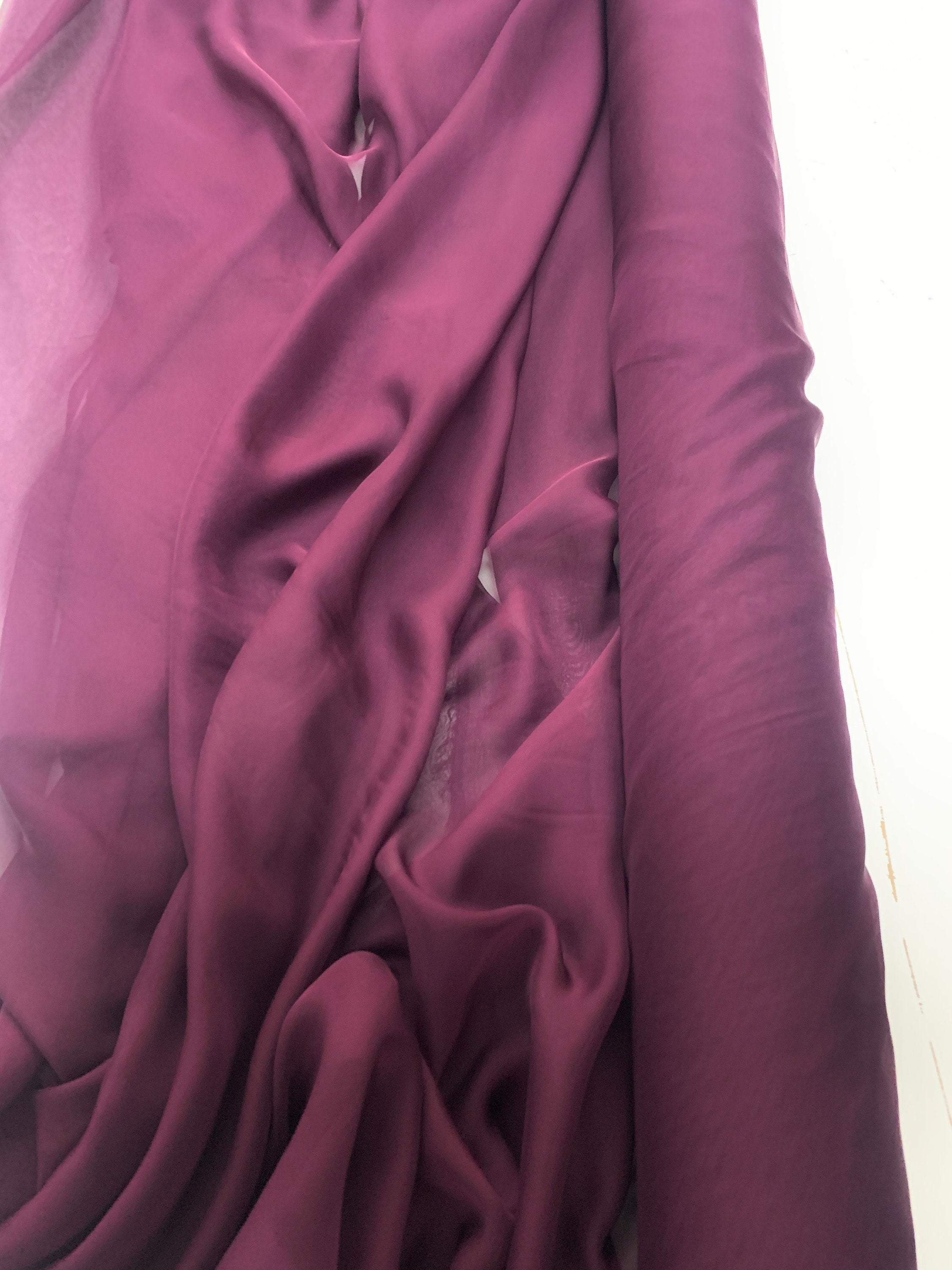 Silk Look Chiffon plum color, polyester width 60"