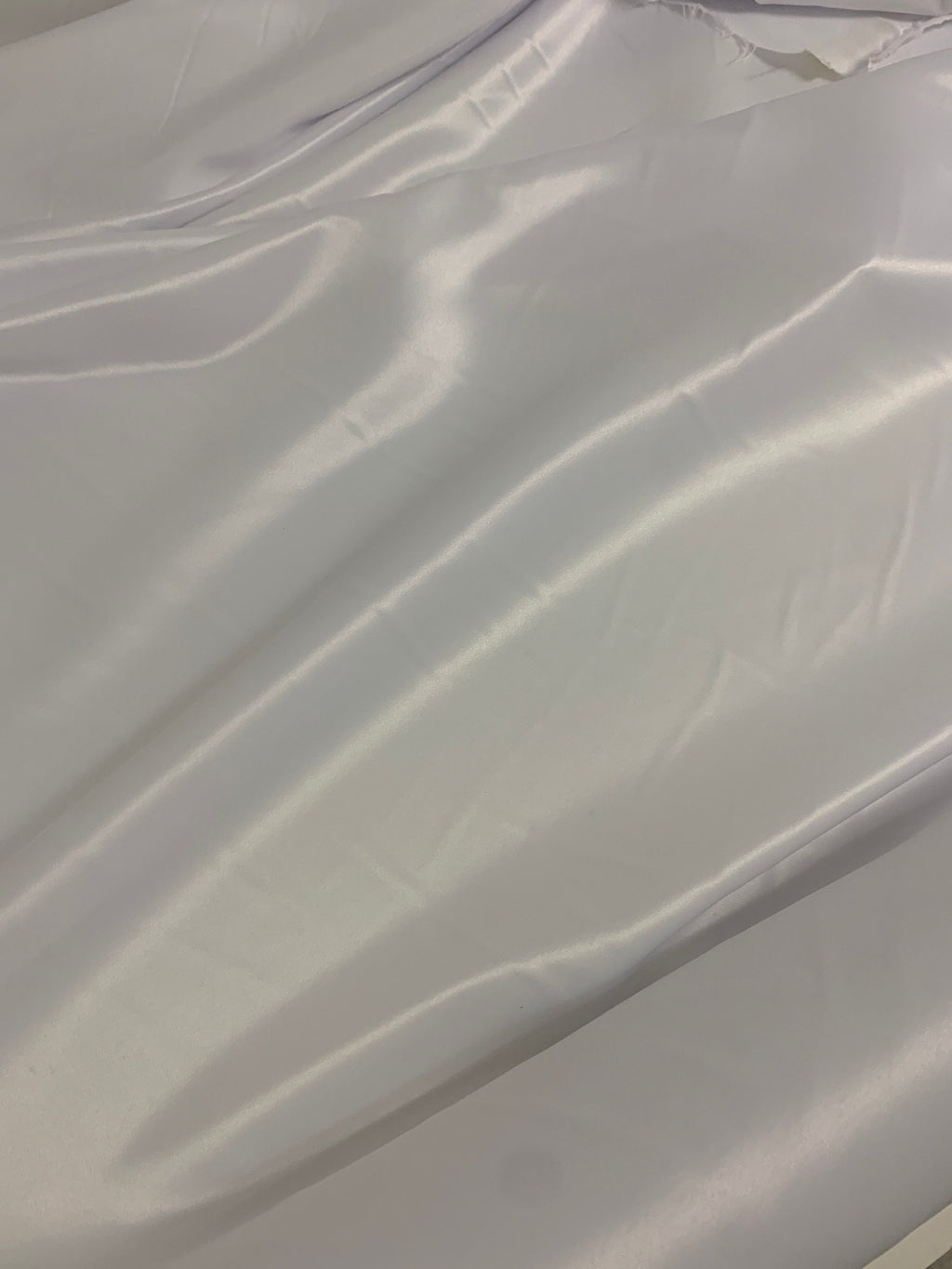 1 piece 3 yards White Bridal satin fabric, width 58", Polyester, Dull italian satin. Free sample.