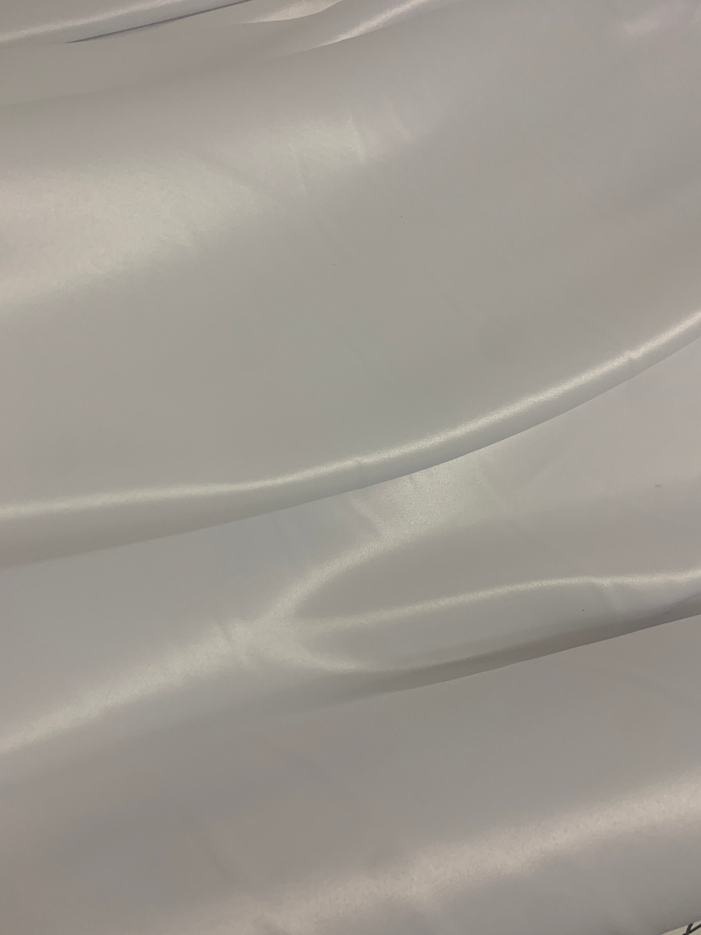1 piece 3 yards White Bridal satin fabric, width 58", Polyester, Dull italian satin. Free sample.