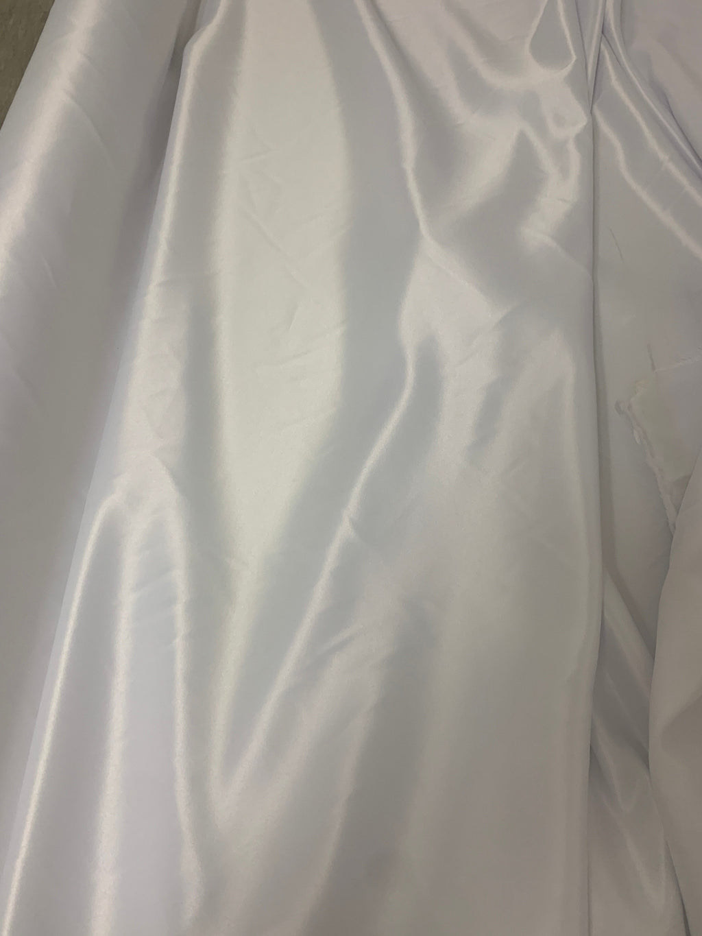 1 piece 3 yards White Bridal satin fabric, width 58", Polyester, Dull italian satin. Free sample.