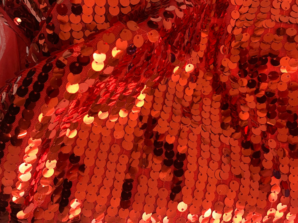 1 piece 5 yards cut sequence Red color