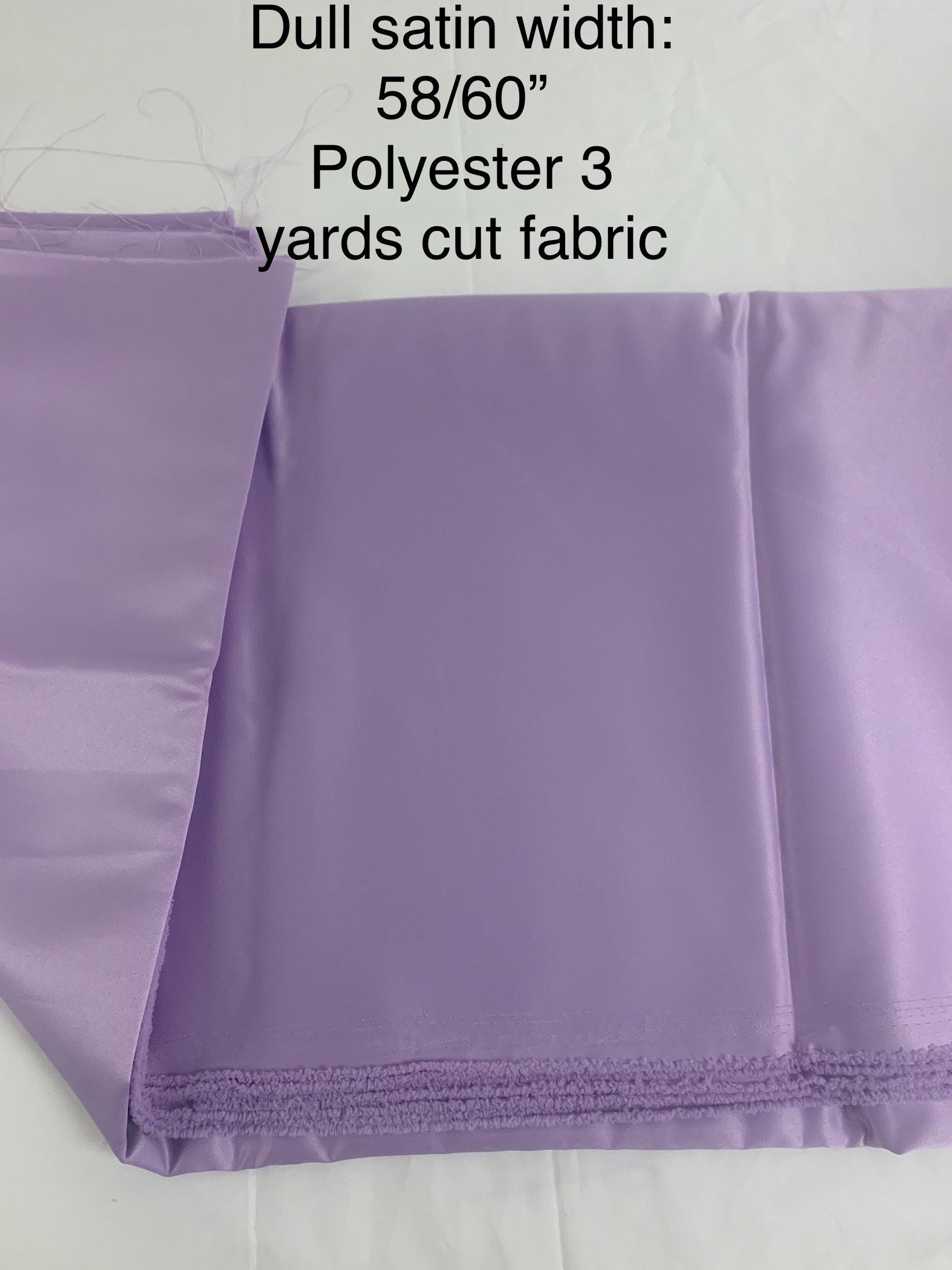 1 piece 3 yards Color Lilac Bridal satin fabric, width 58", Polyester, Dull italian satin. Bridesmaid fabric, craft, Free sample