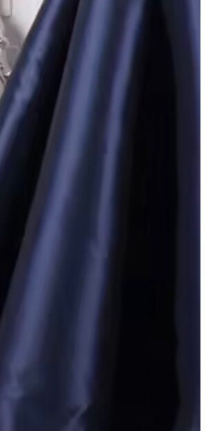 Navy Bridal satin fabric, width 58", Polyester, Dull italian satin. Bridesmaid fabric, craft, party dress. Free sample