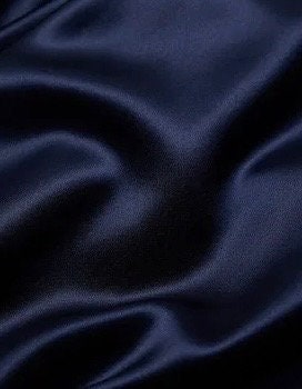 Navy Bridal satin fabric, width 58", Polyester, Dull italian satin. Bridesmaid fabric, craft, party dress. Free sample