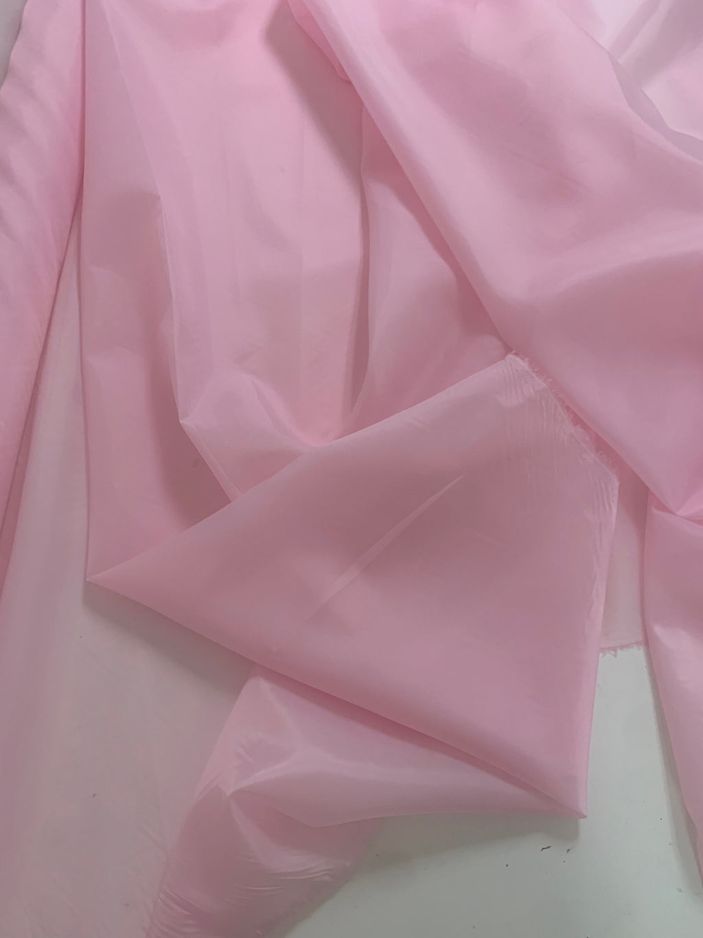 A 3 Yards Cut Pink Lining fabric, polyester, width 59". sell by 3 yards increment continues.
