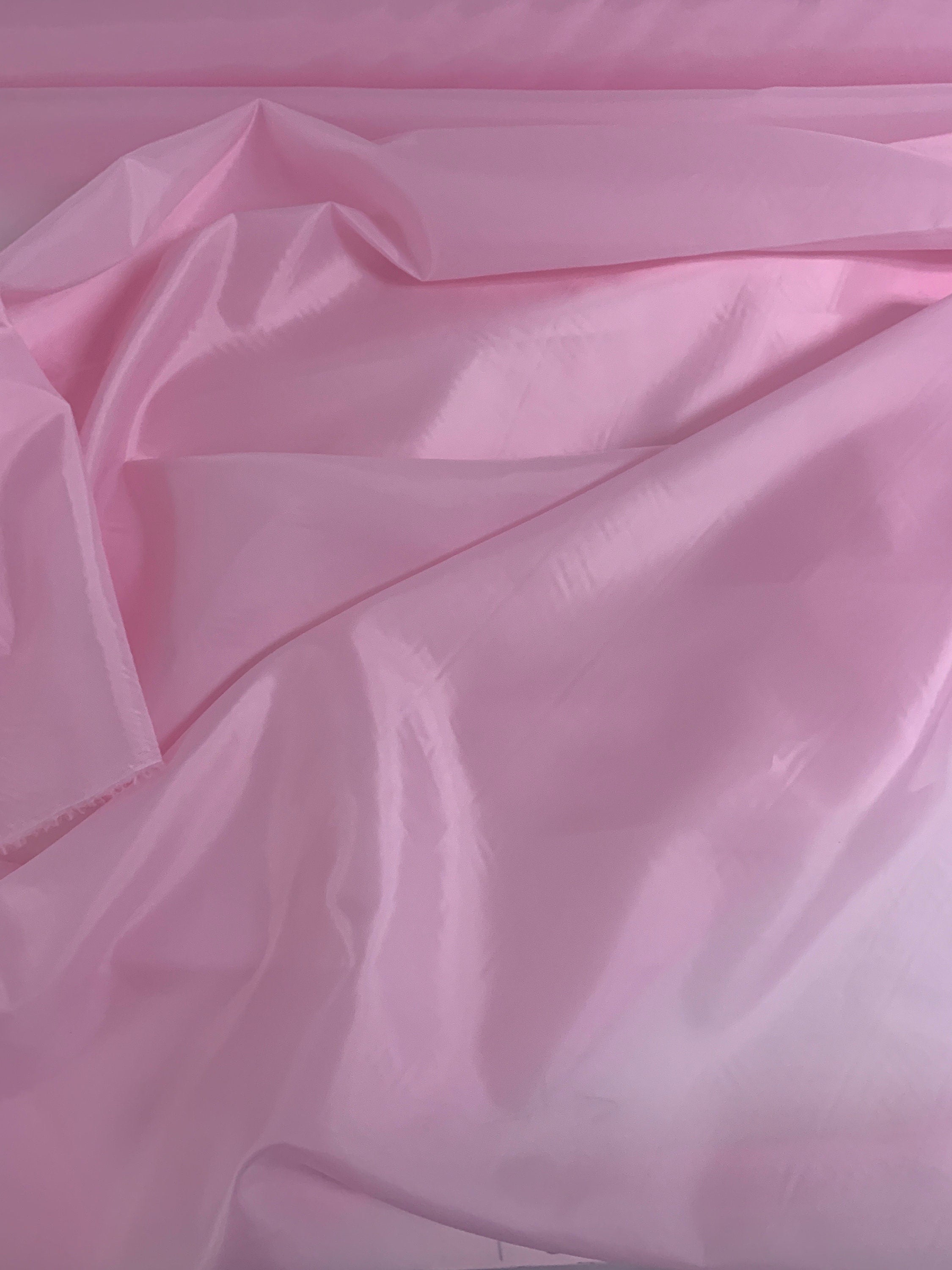 A 3 Yards Cut Pink Lining fabric, polyester, width 59". sell by 3 yards increment continues.