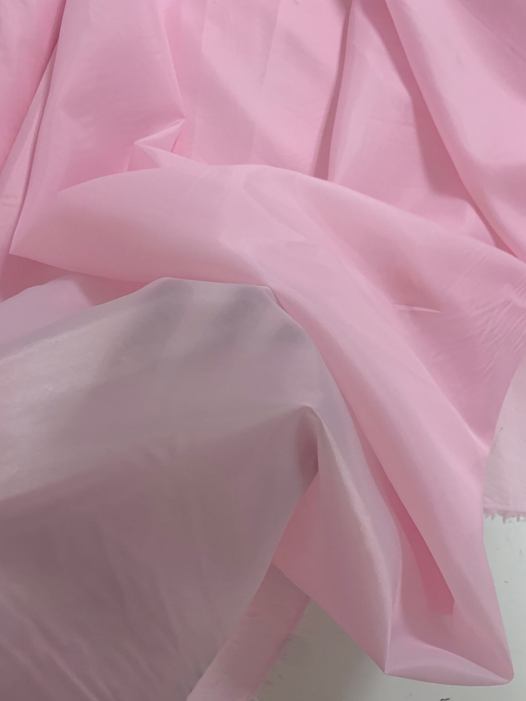 A 3 Yards Cut Pink Lining fabric, polyester, width 59". sell by 3 yards increment continues.