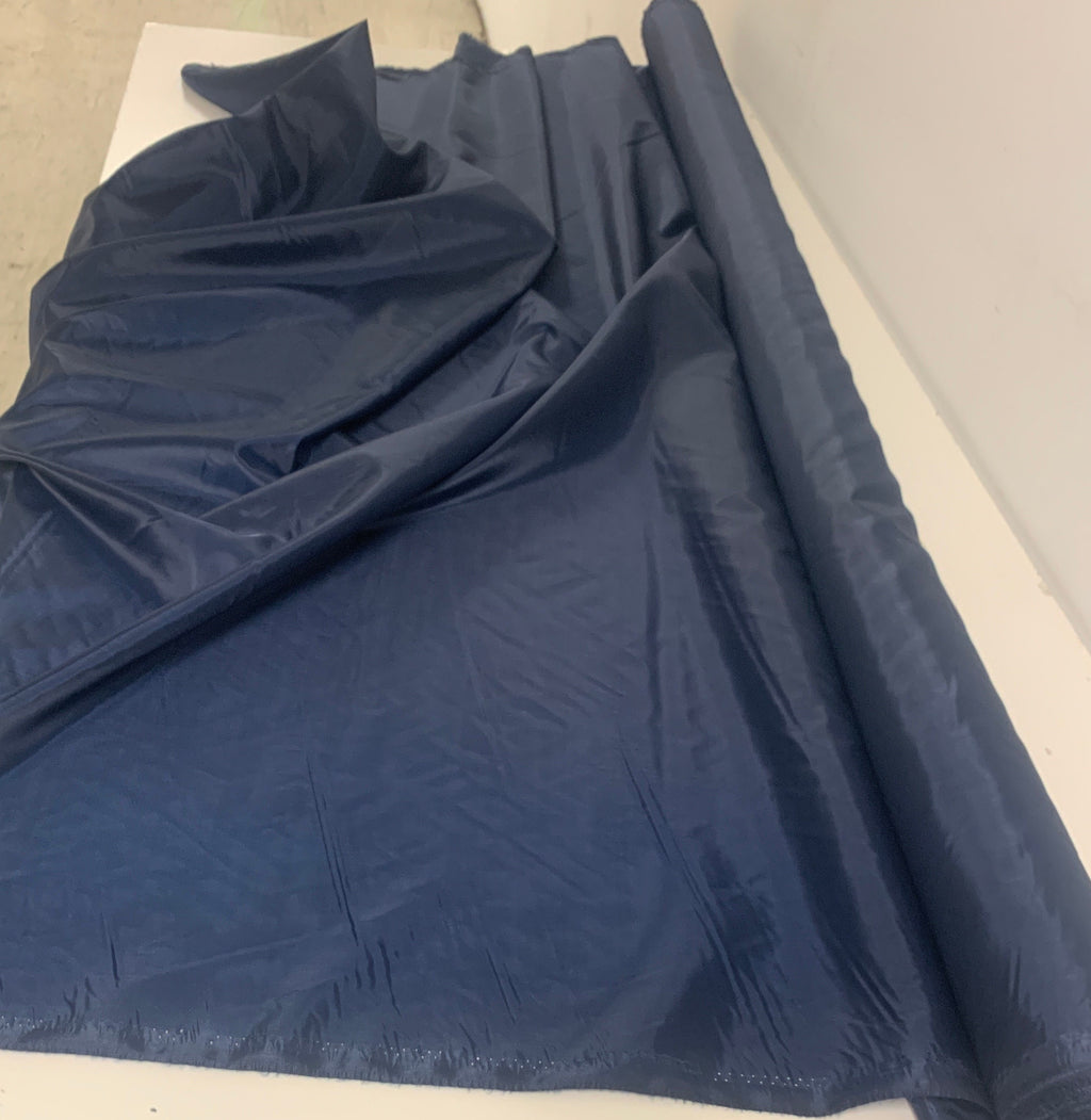 A 2 yards cut Lining fabric color navy, polyester, width 59", sell by 2 yards continuous.