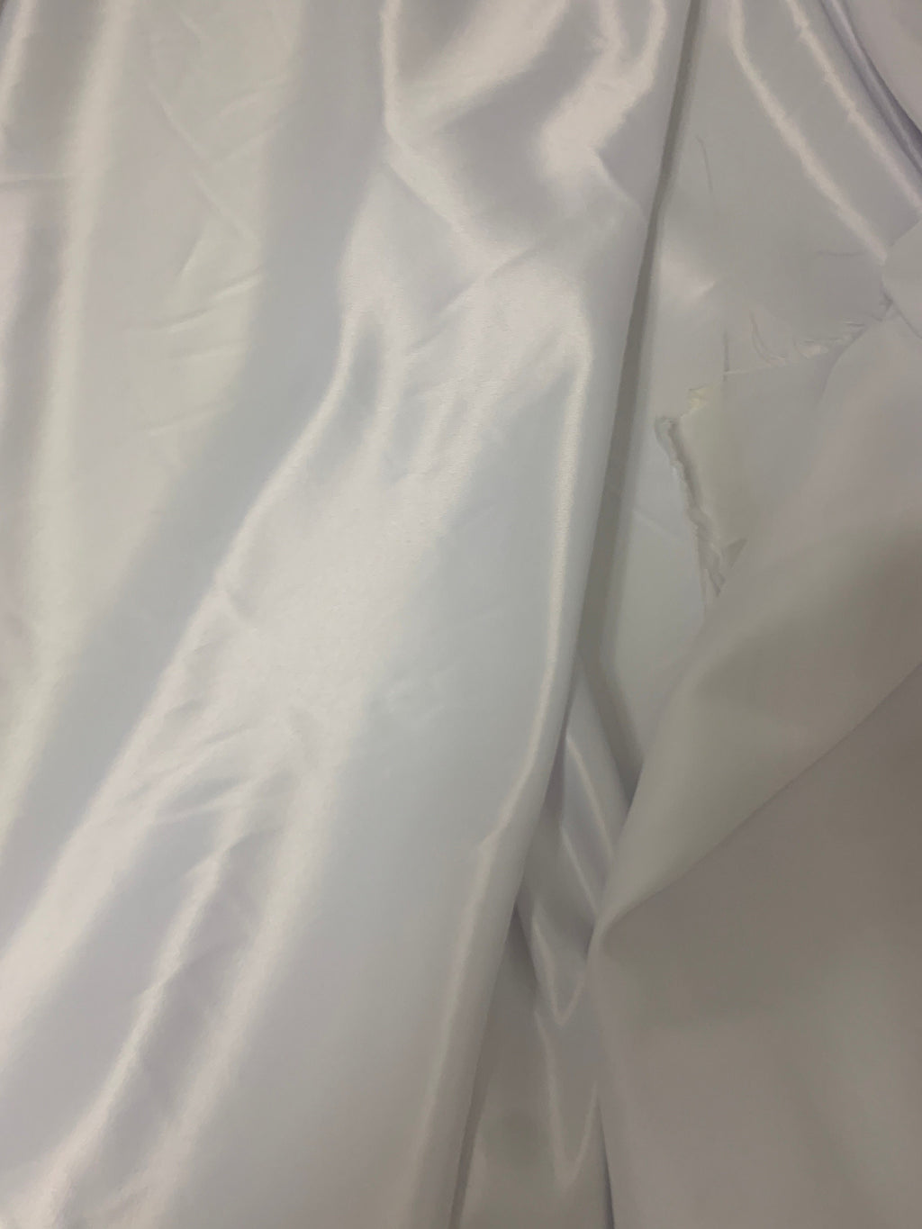 White Bridal satin fabric, width 58", Polyester, italian satin.Free sample
