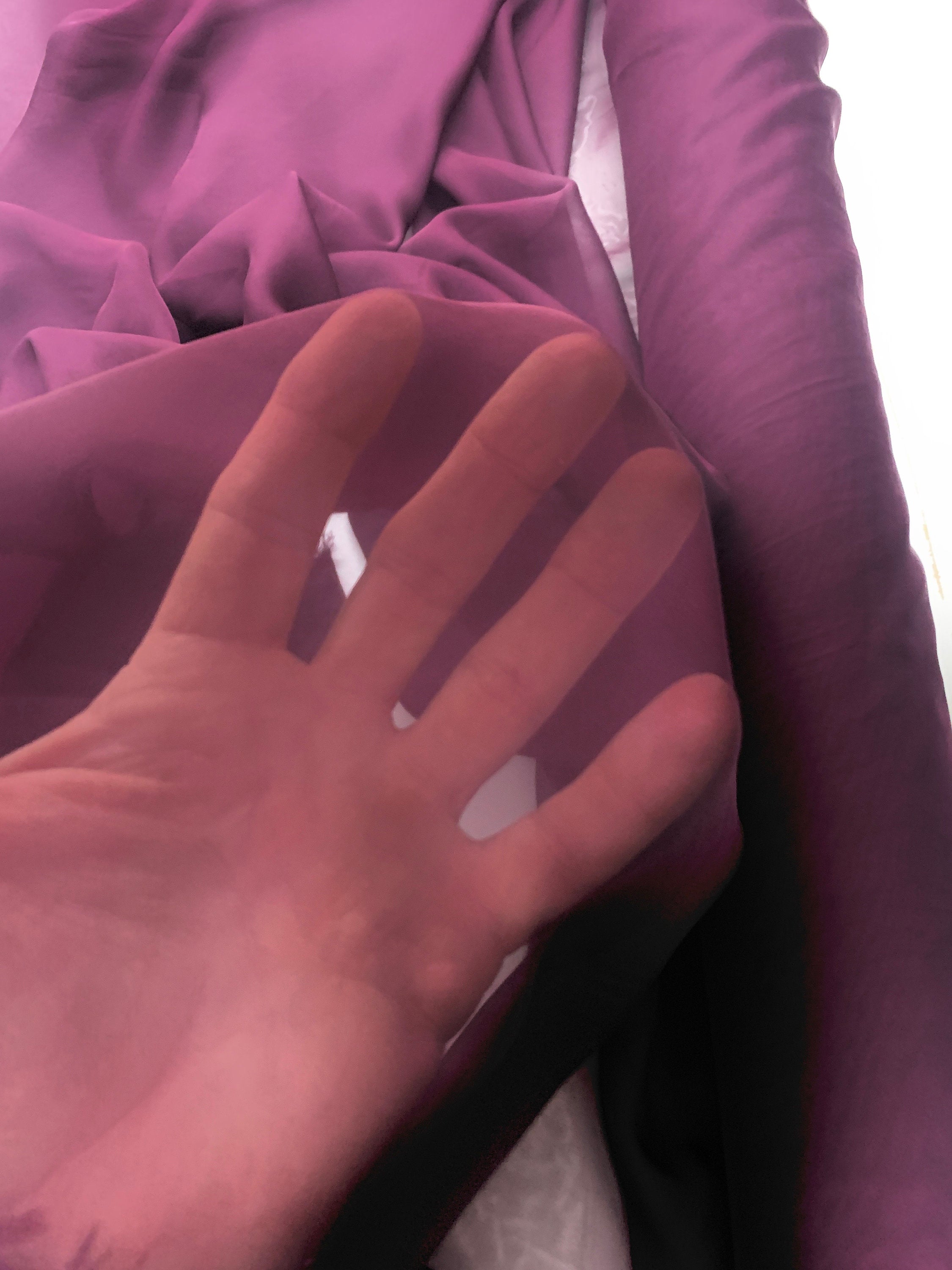 Silk Look Chiffon plum color, polyester width 60"