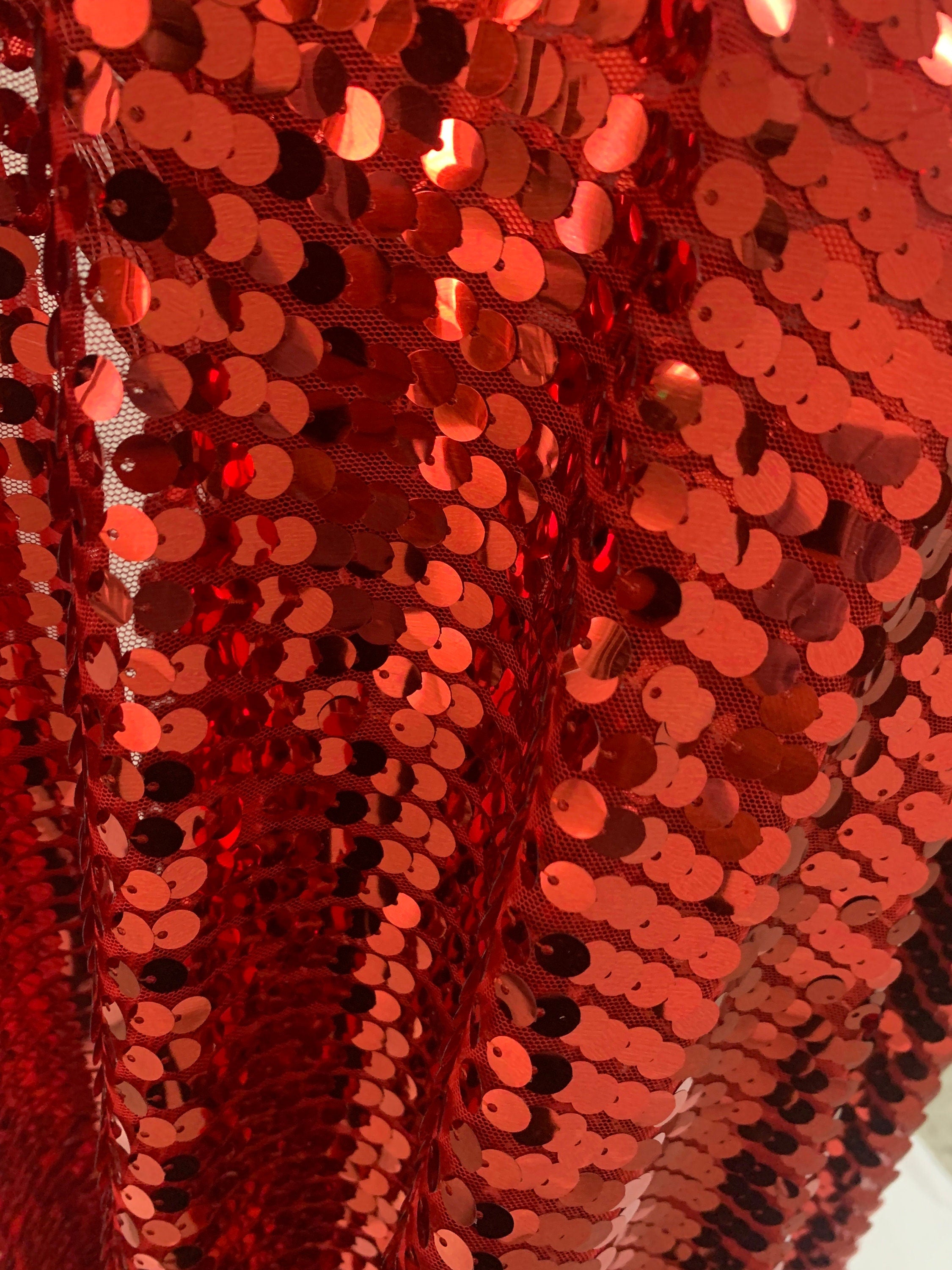 1 piece 5 yards cut sequence Red color