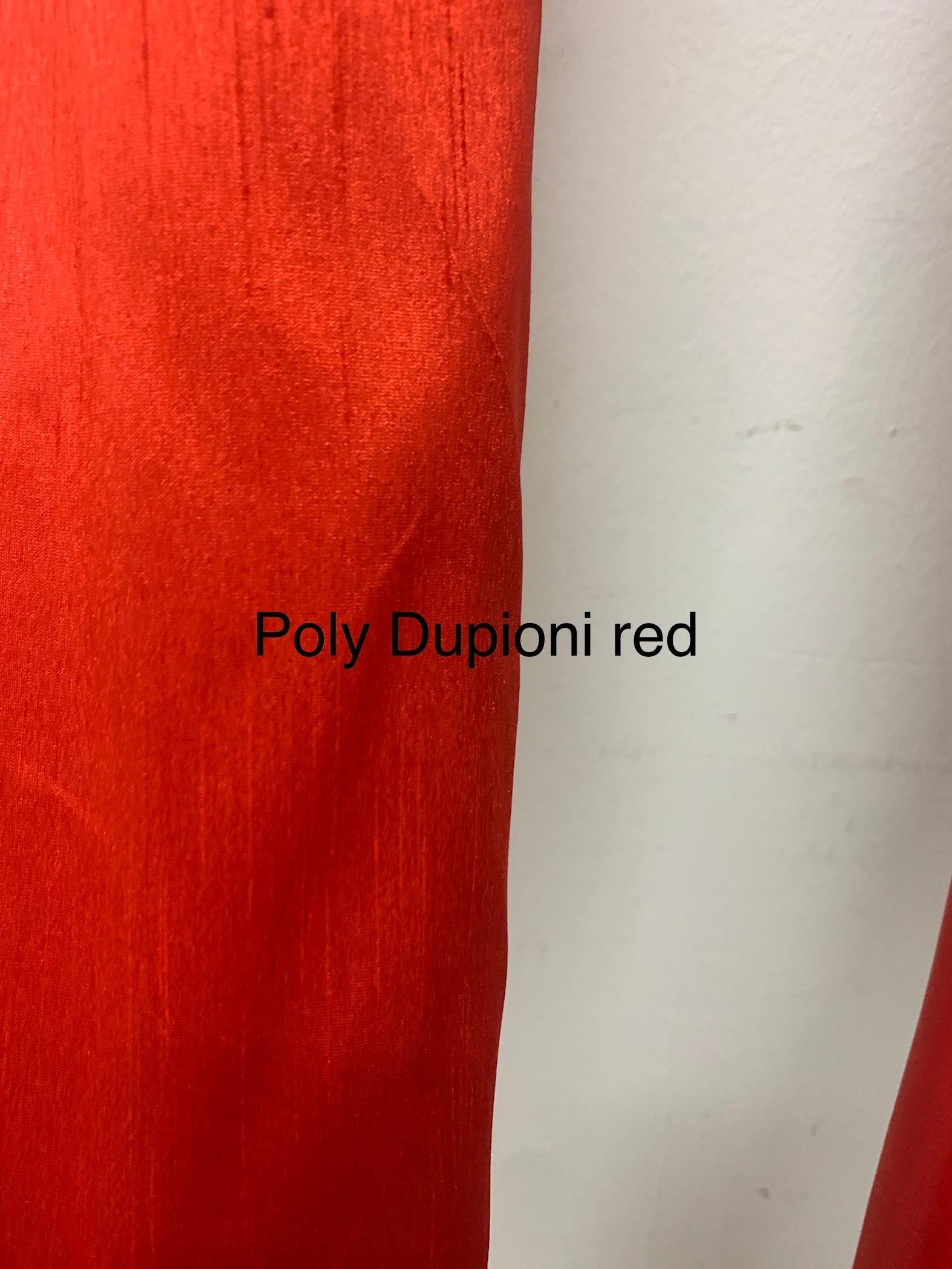Red poly dupioni 54"