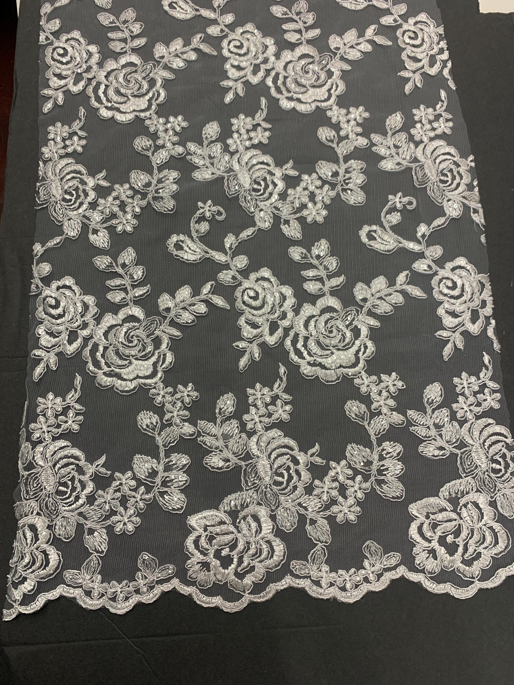 Bridal Lace Fabric - White - 49" Width - 4010 S