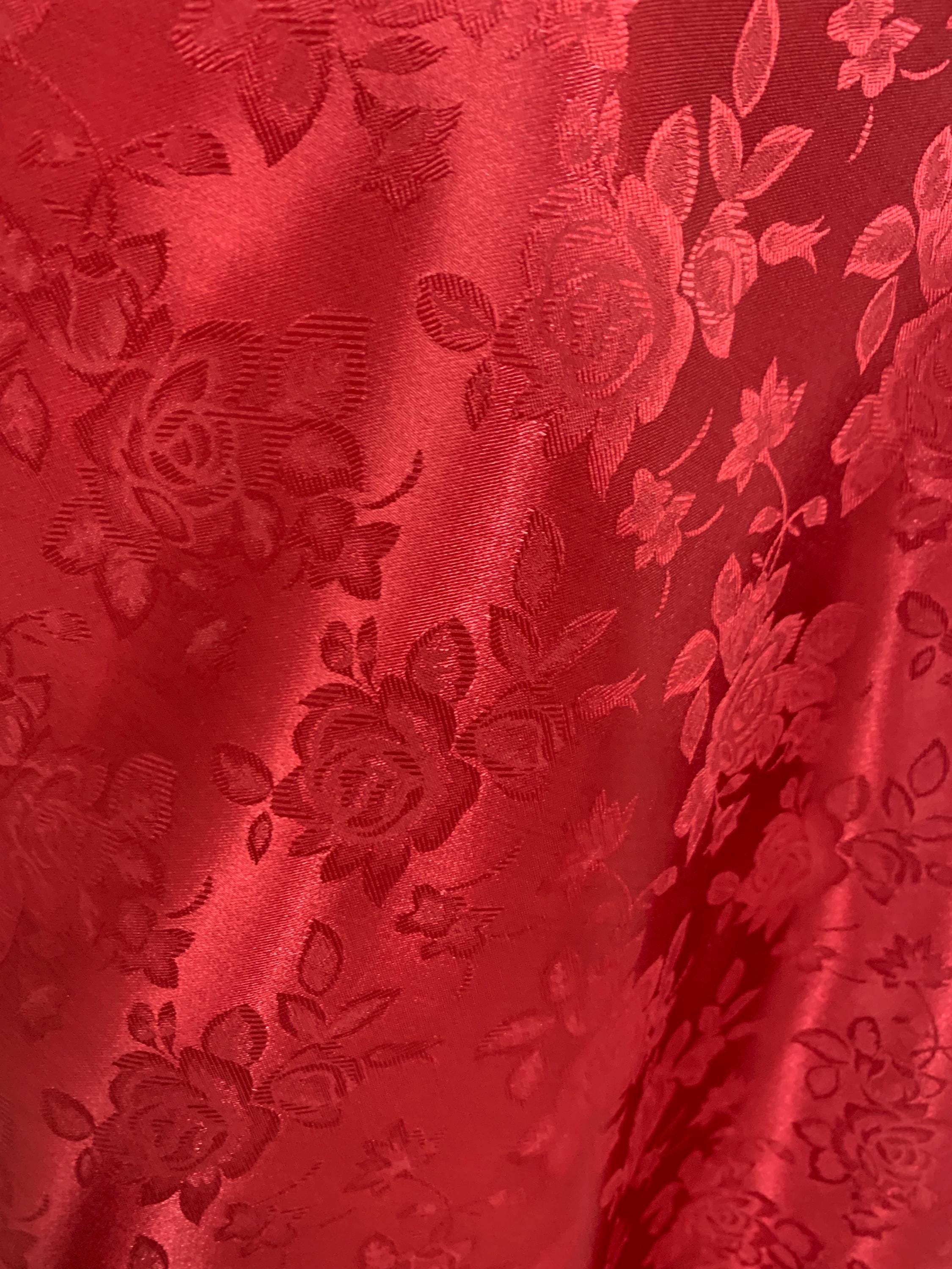 Jacquard Satin fabric two sided polyester 58" wide. sell by 1 yard increment. known as Brocade fabric, satin brocade, damask satin fabric.