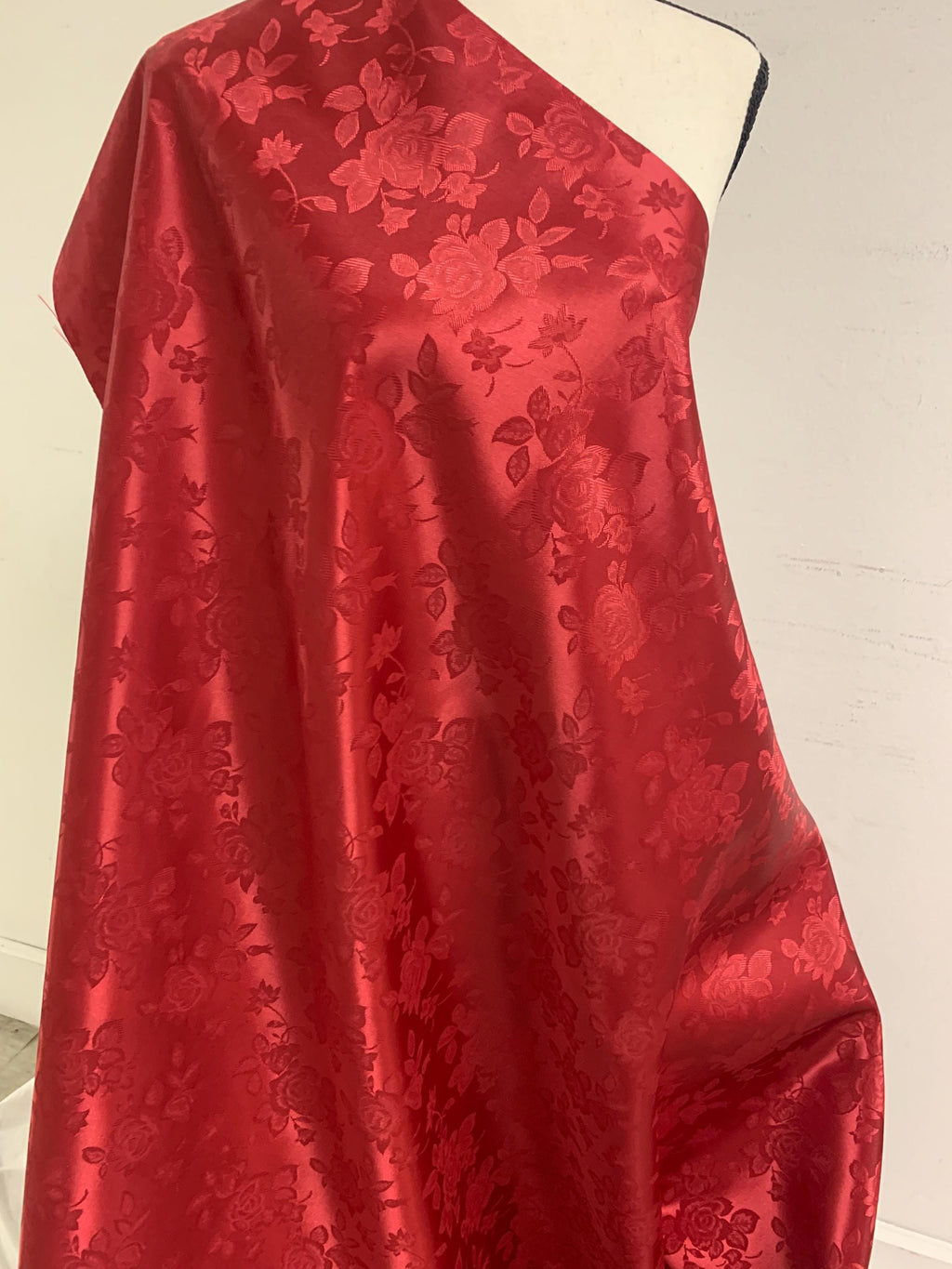 Jacquard Satin fabric two sided polyester 58" wide. sell by 1 yard increment. known as Brocade fabric, satin brocade, damask satin fabric.