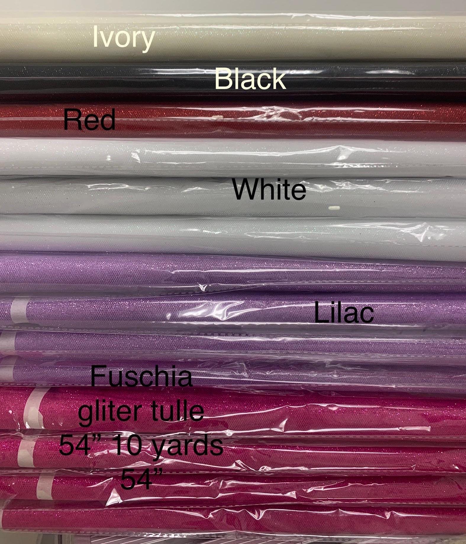 Glitter Tulle Fabric - In Colors - 54" Width double fold - 10 yards bolt