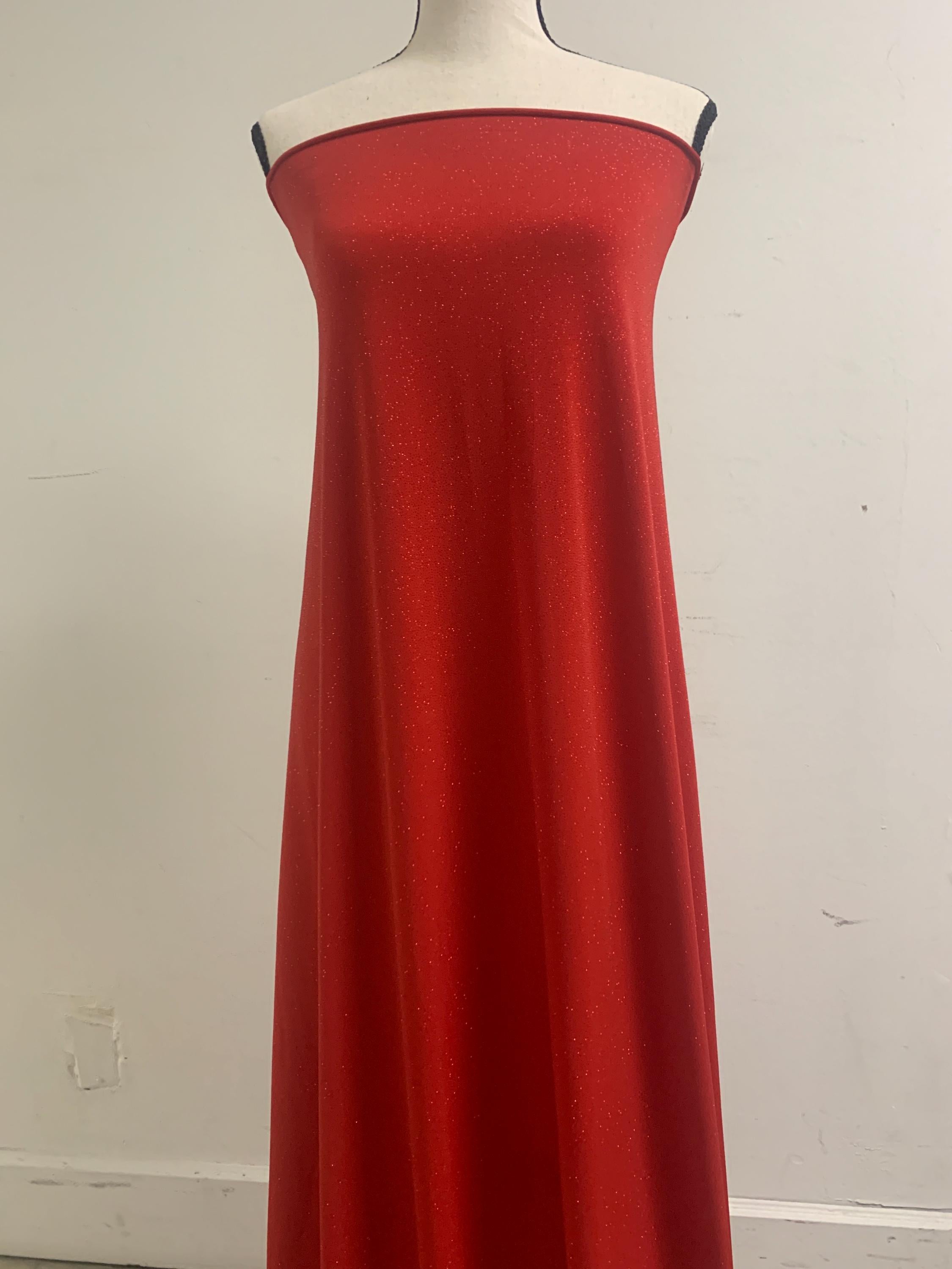Red Gliter stretch Fabric width 58/60" , know as ity sells by 1 yard continues increment. polyester spandex.