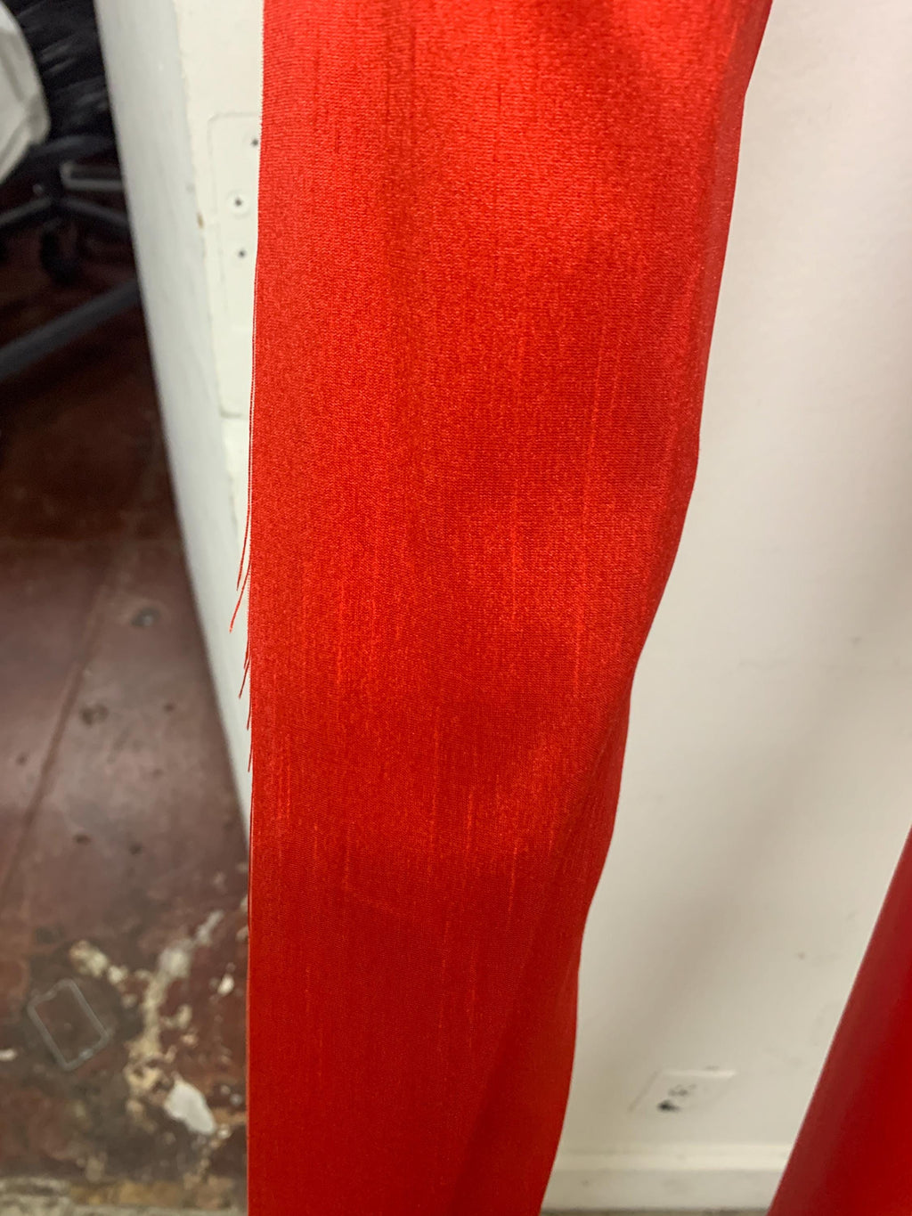 Red poly dupioni 54"