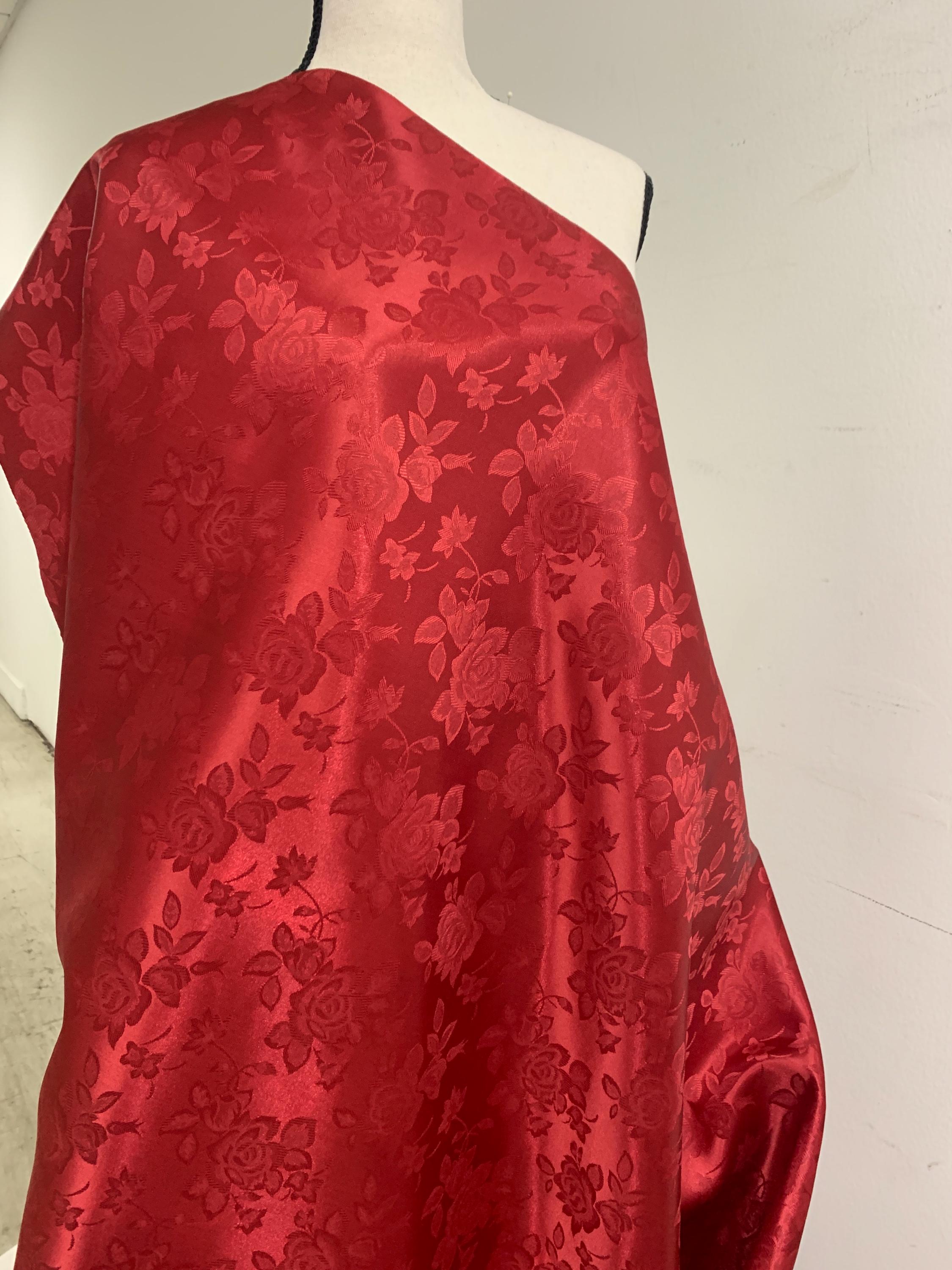 Jacquard Satin fabric two sided polyester 58" wide. sell by 1 yard increment. known as Brocade fabric, satin brocade, damask satin fabric.