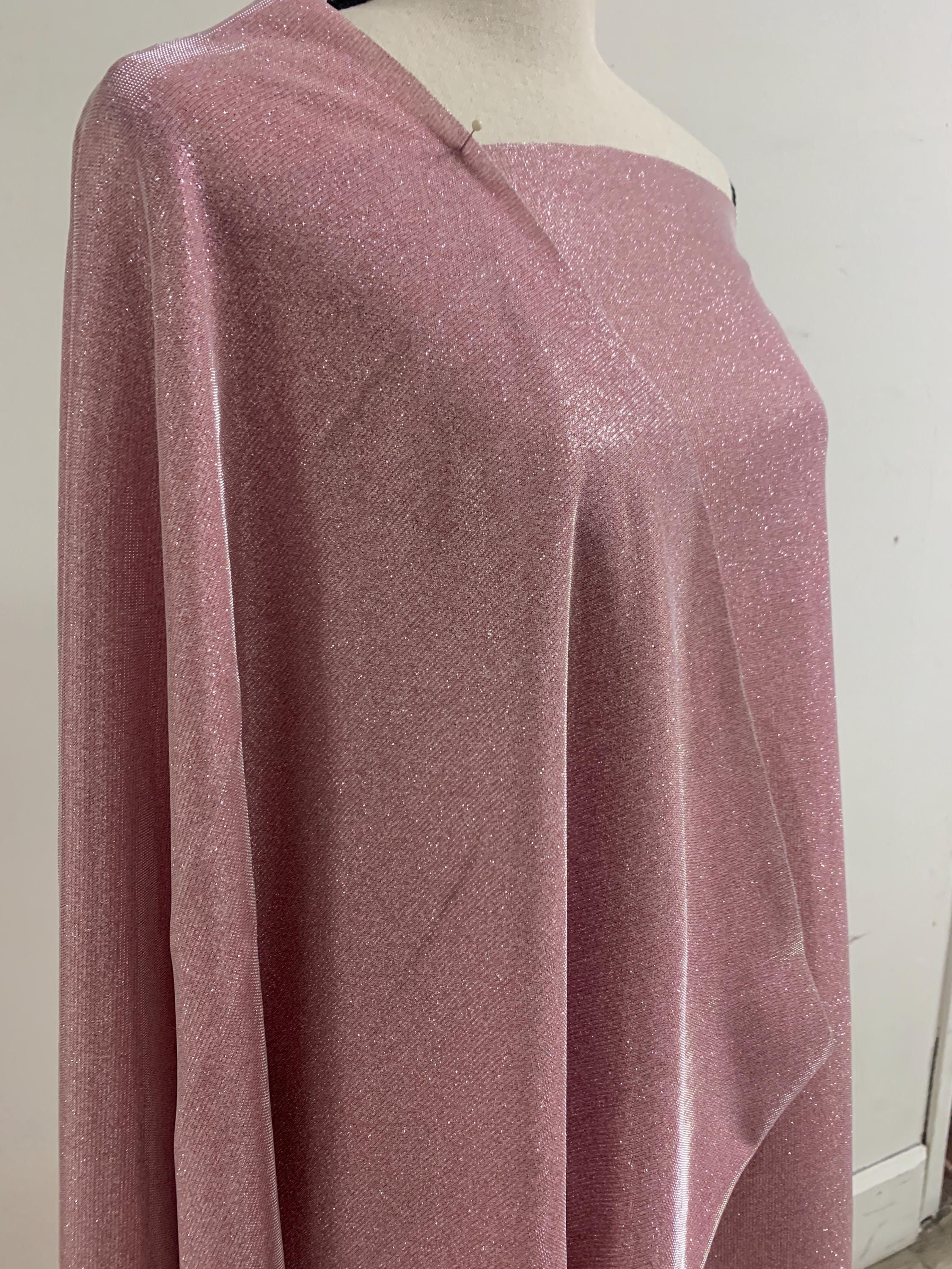 A 3 yards cut Gliter Knit color Pink 39.