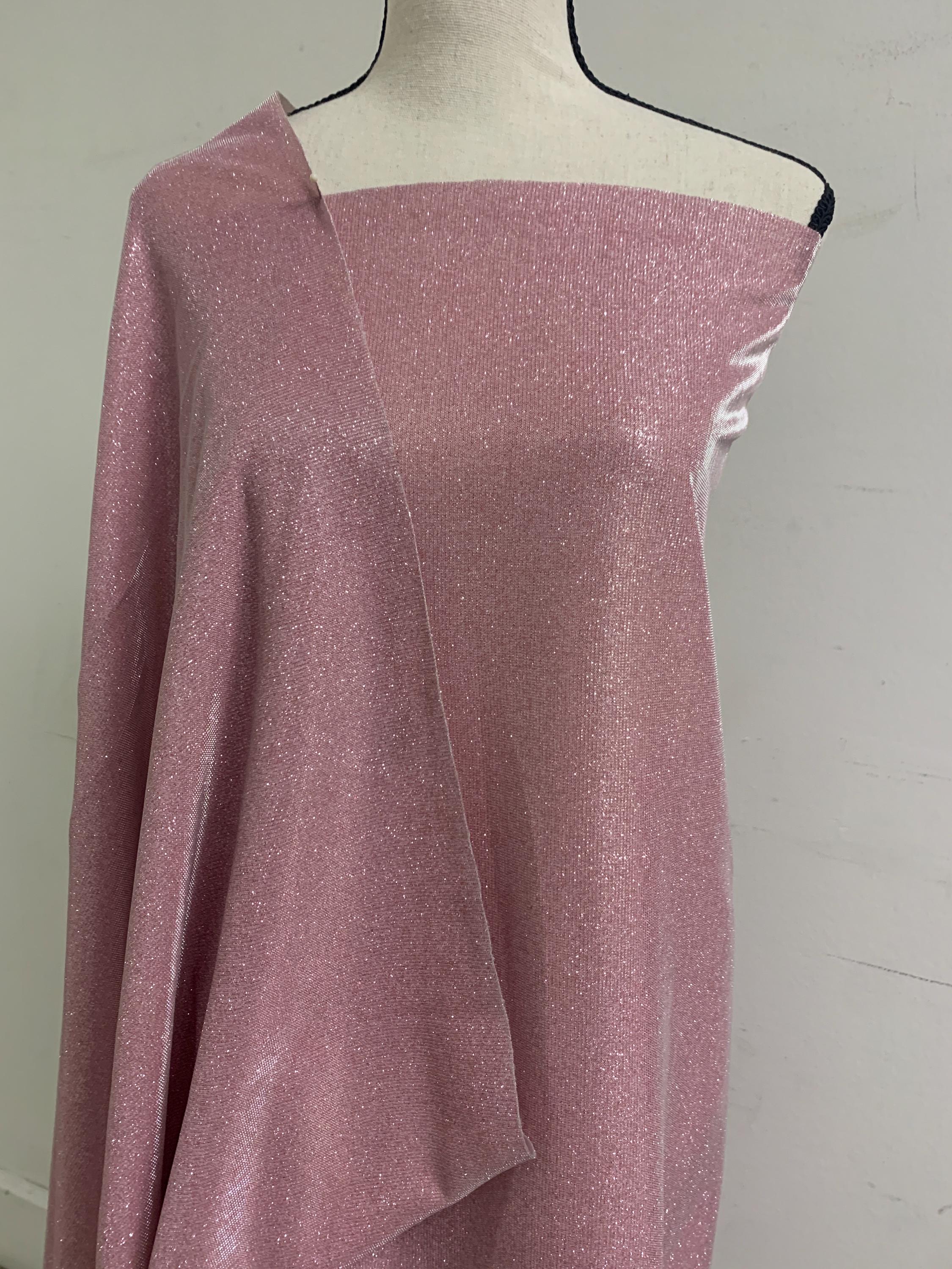 A 3 yards cut Gliter Knit color Pink 39.