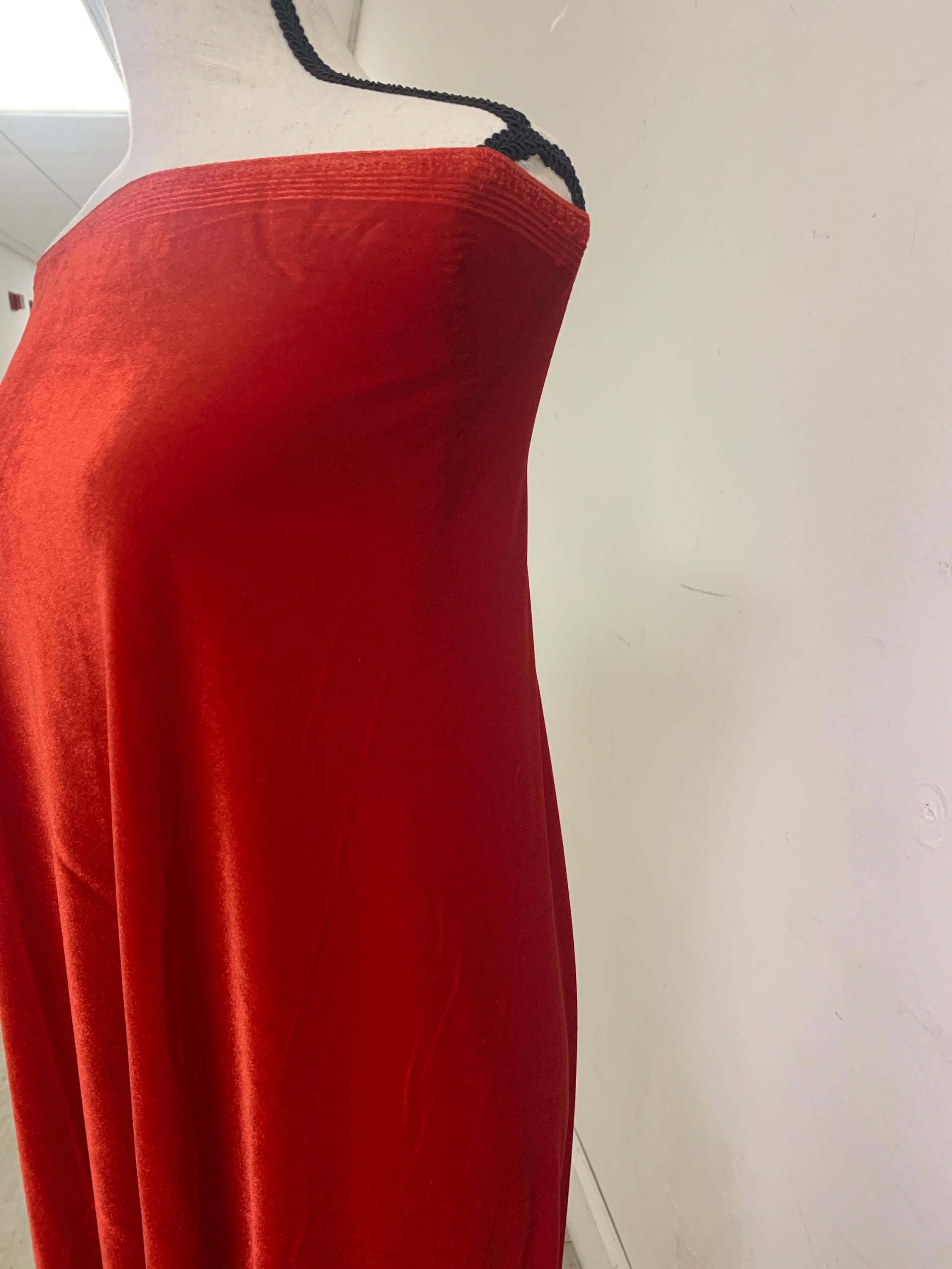 A 3 yard Stretch Velvet fabric, color Red width 58/60 inches.