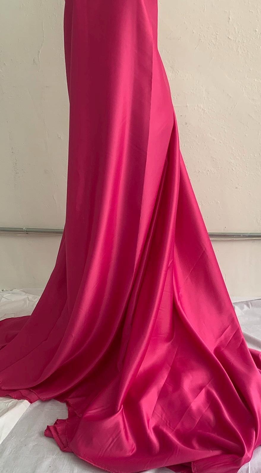 Assorted satin colors cut Bridal fabric. Great color selection Dull italian satin. Polyester Bridesmaid fabric,party dress Free sample.