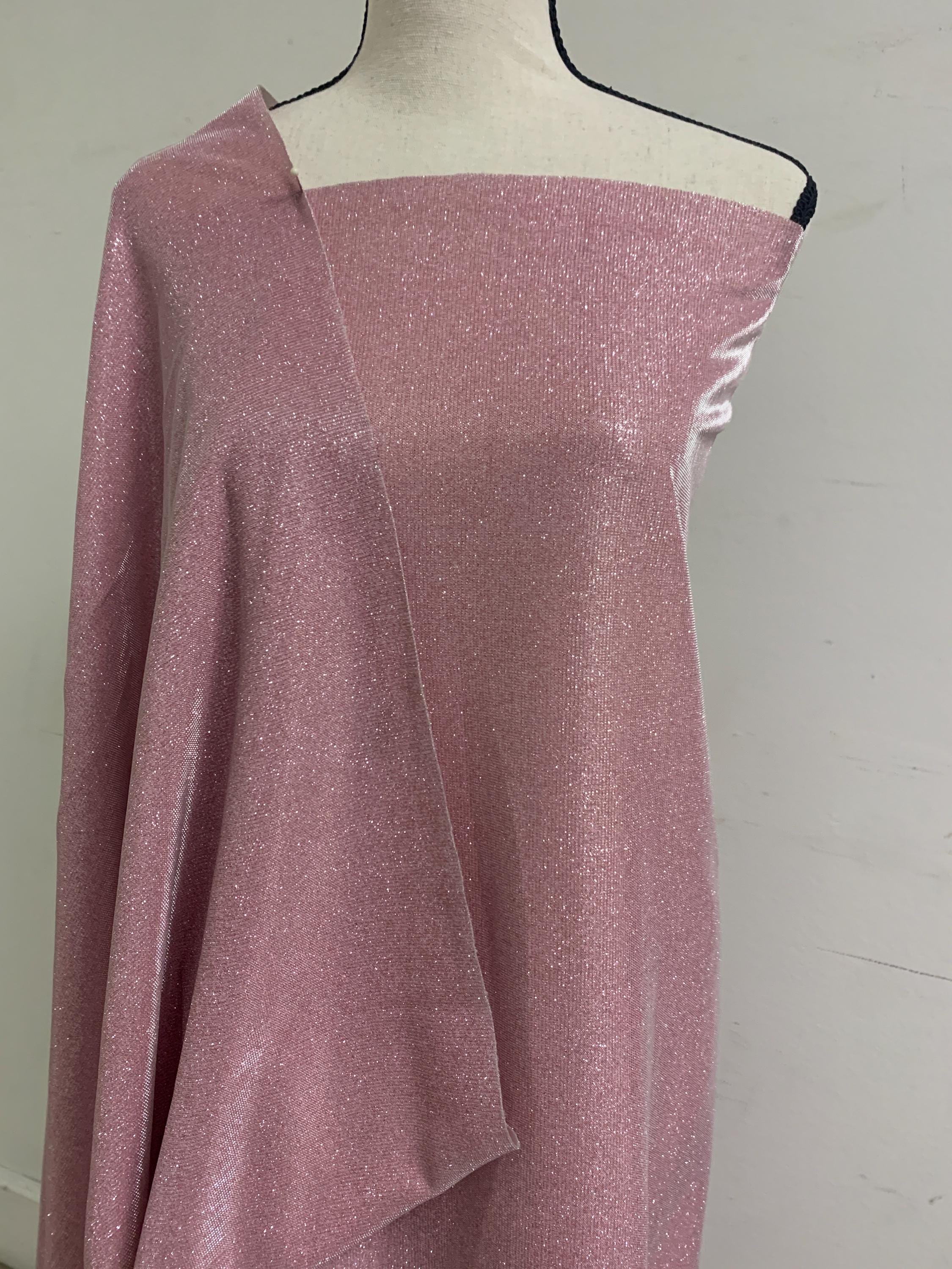A 3 yards cut Gliter Knit color Pink 39.