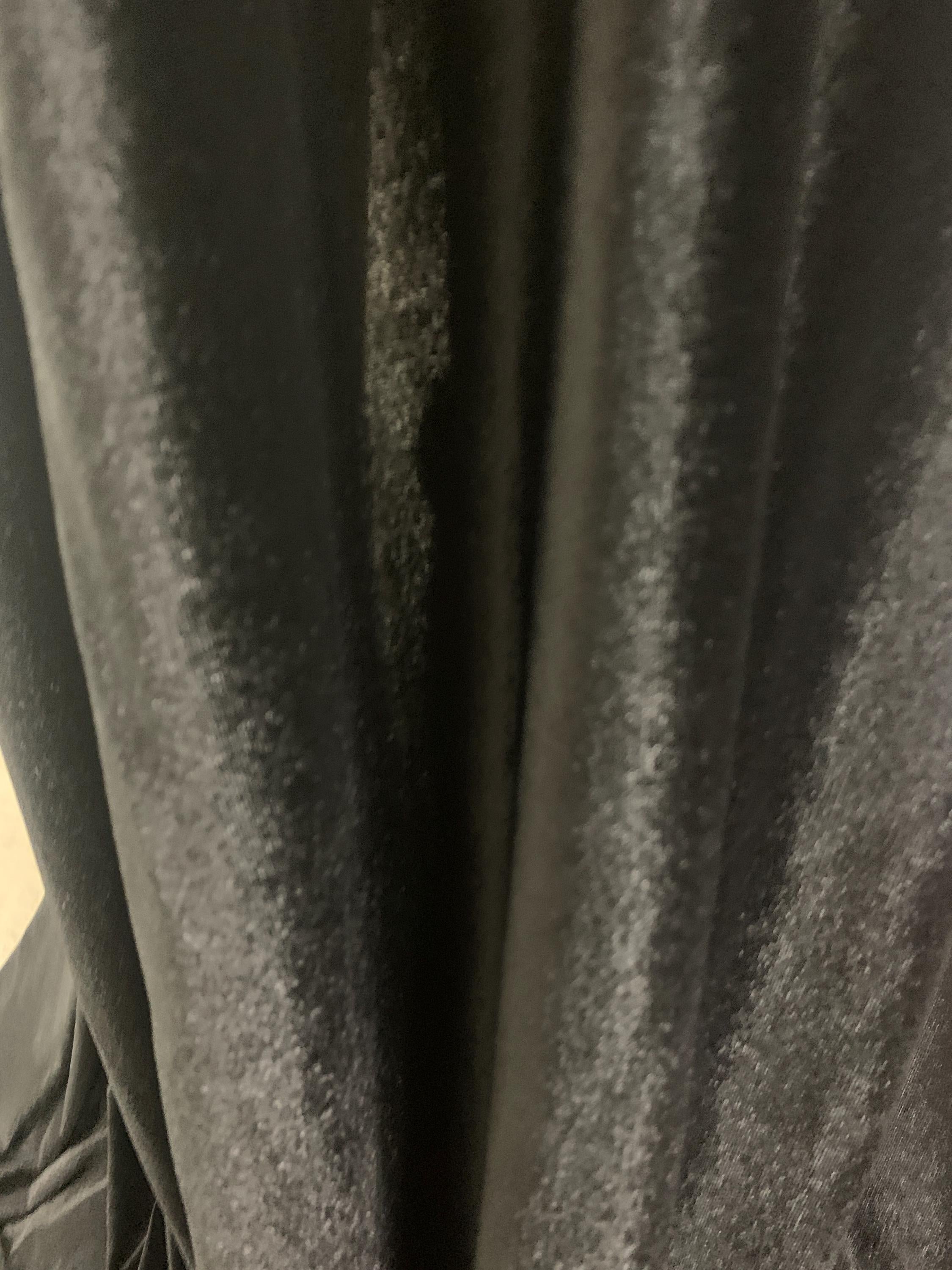 A 5 yard Stretch Velvet fabric, color Black width 58/60 inches.