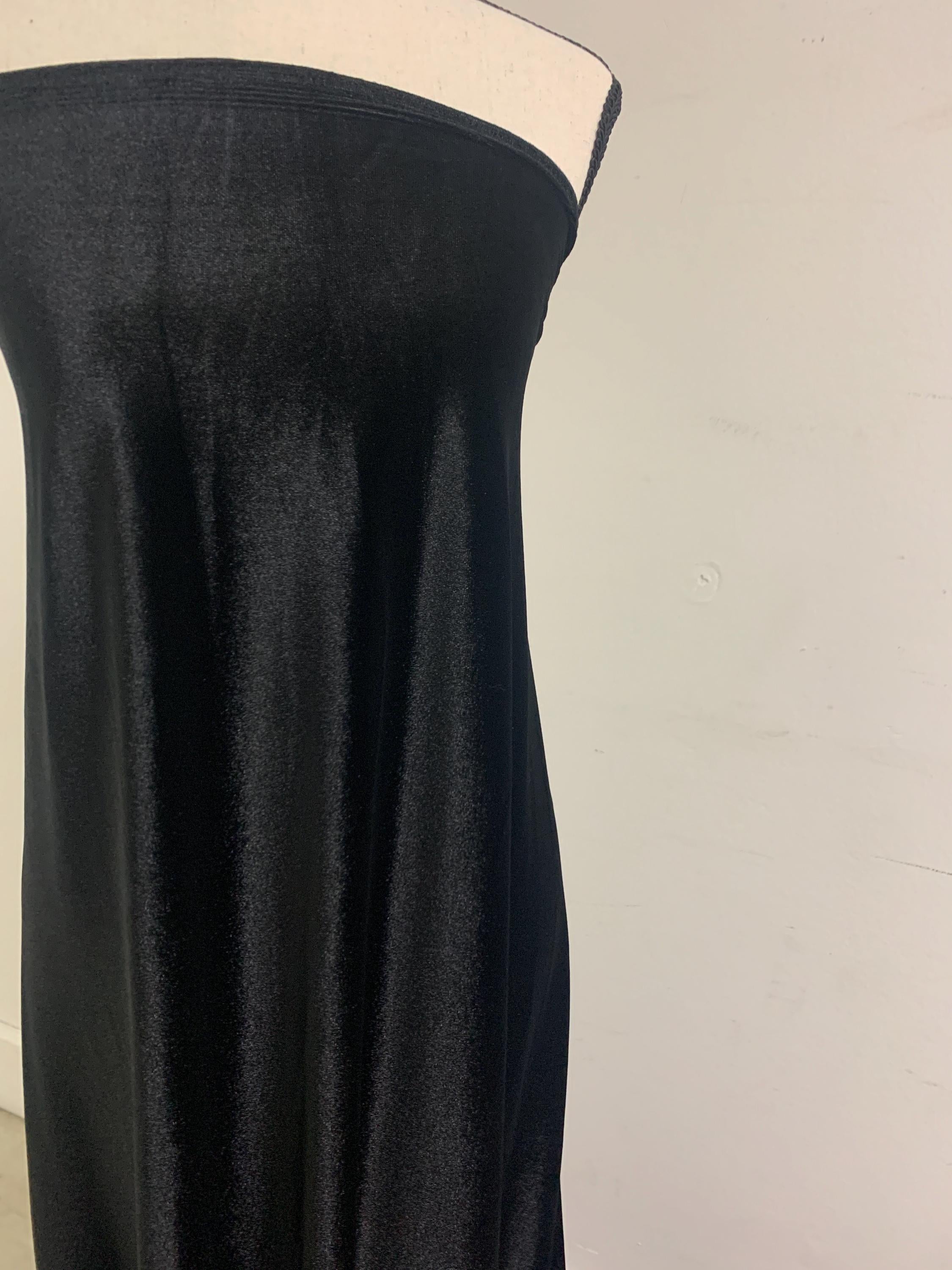 A 5 yard Stretch Velvet fabric, color Black width 58/60 inches.