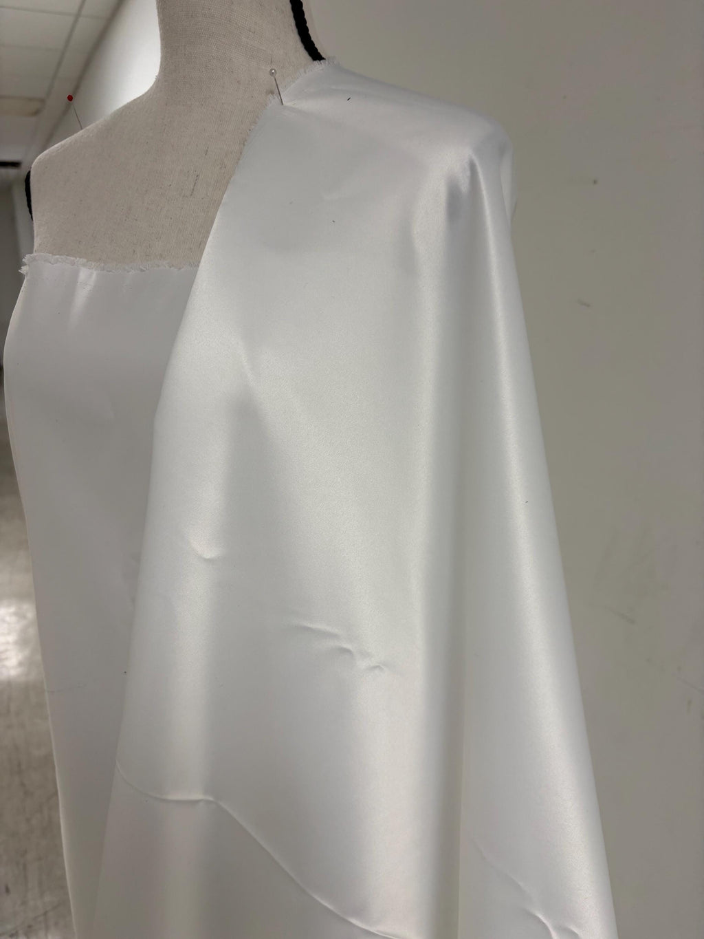 1 piece 6 yards color Lt. Ivory Bridal satin fabric, width 58", Polyester, Dull Italian satin. great gown fabric item.