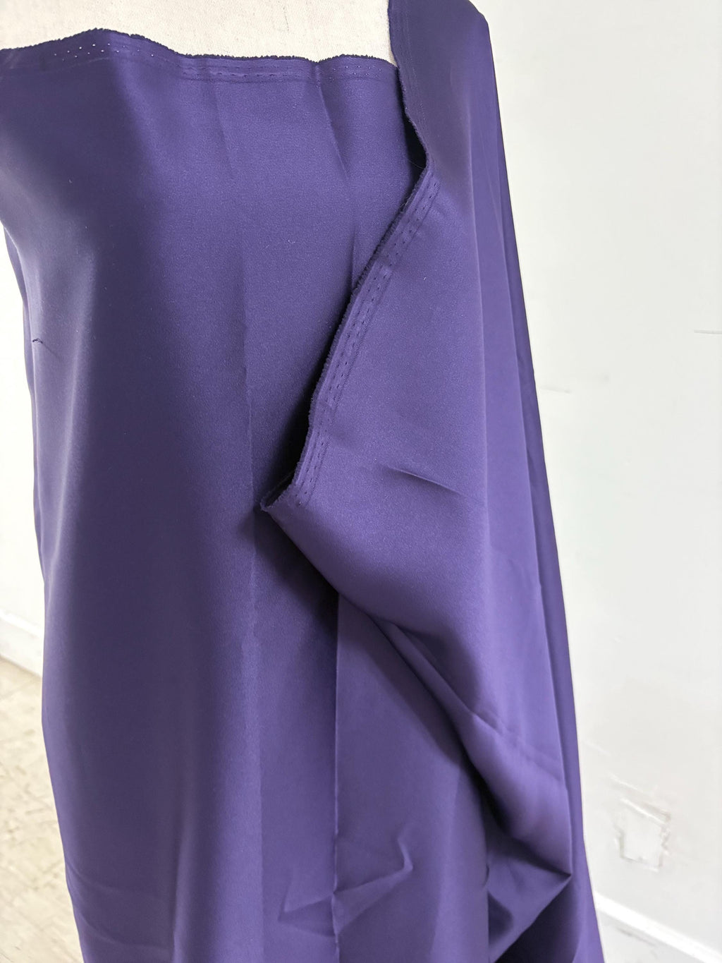 1 piece 4 yards color Purple Bridal satin fabric, width 58", Polyester, Dull Italian satin. great gown fabric item.