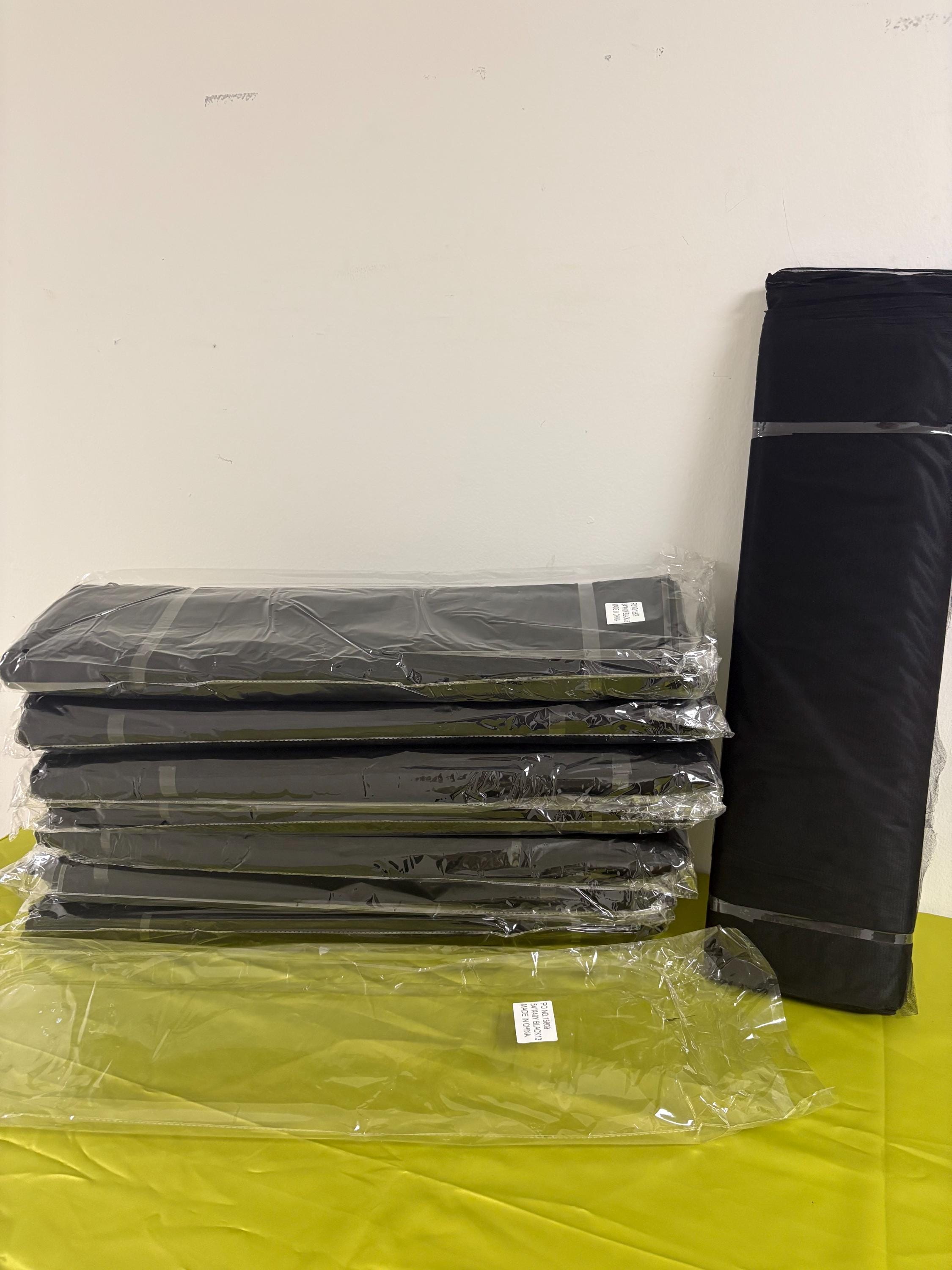 Black color Tulle 1 bolt 40 yards width 54", double fold, . Tela de tul. use for party decoration. craft fabric. wedding vale and tutu