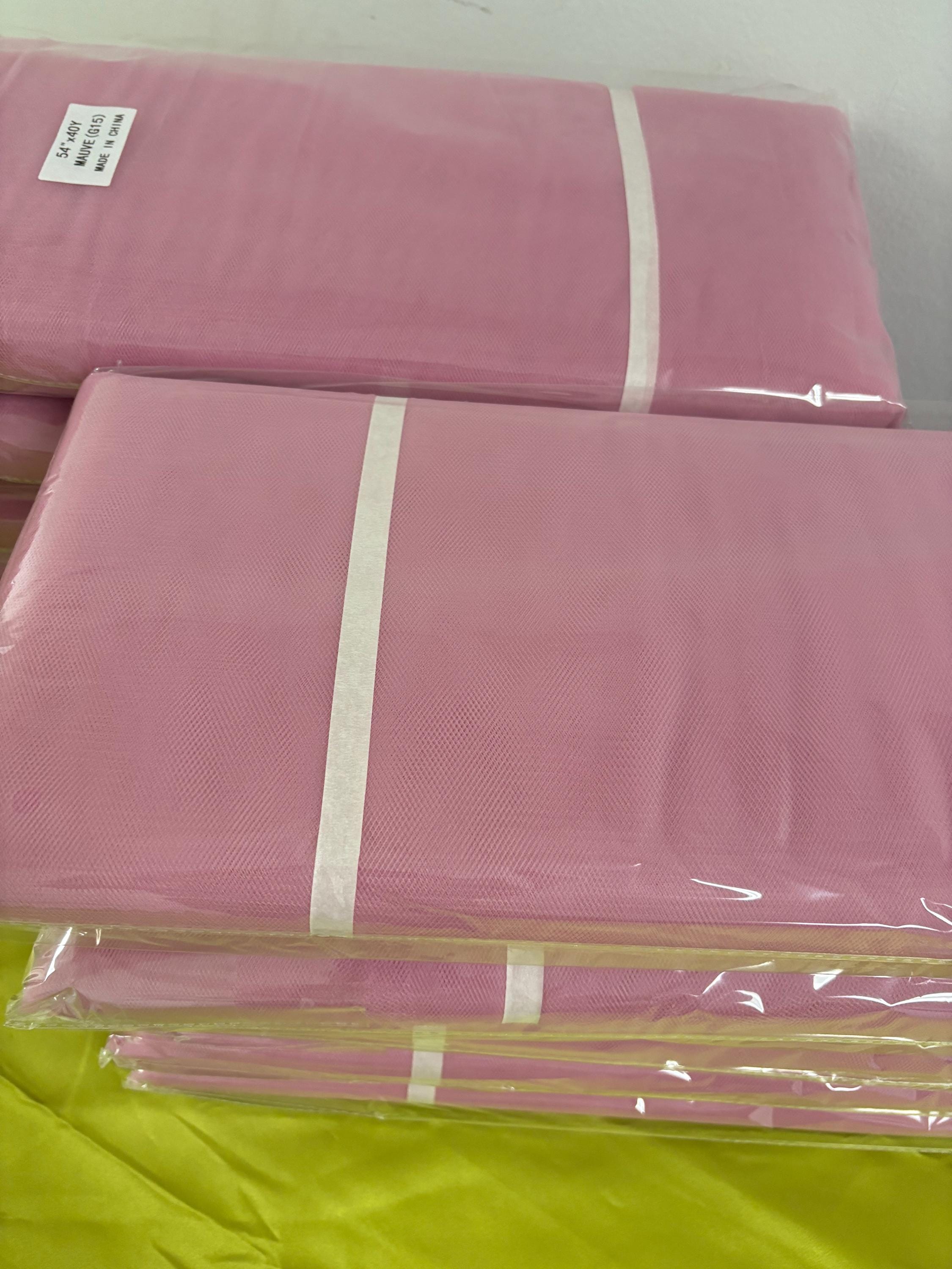 color Mauve G15 Tulle 1 bolt 40 yards width 54", double fold, . Tela de tul. use for party decoration. craft fabric. wedding vale and tutu