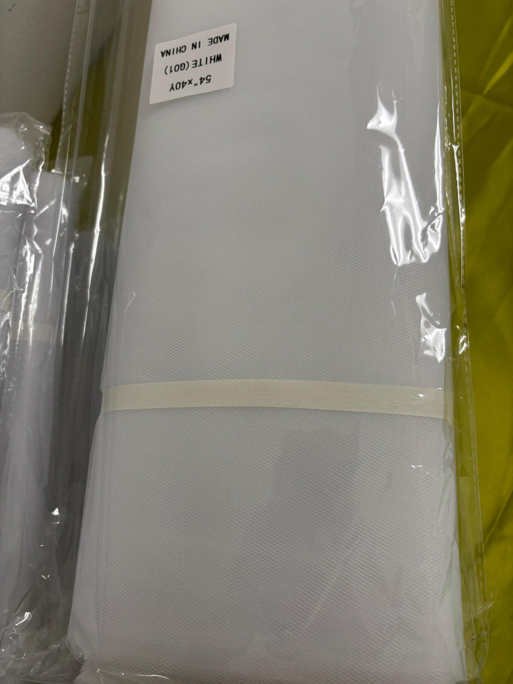 Color White Tulle 1 bolt 40 yards width 54", double fold, . Tela de tul. use for party decoration. craft fabric. wedding vale and tutu