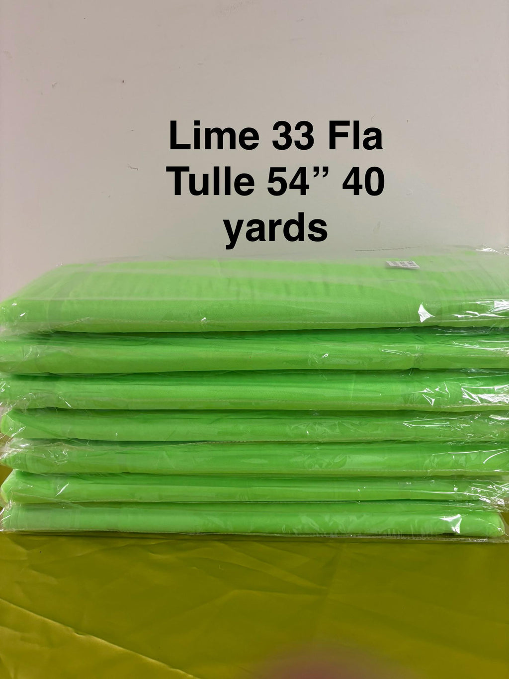 Illusion Tulle Fabric - Lime 33 - 54" Width - 40 Yards