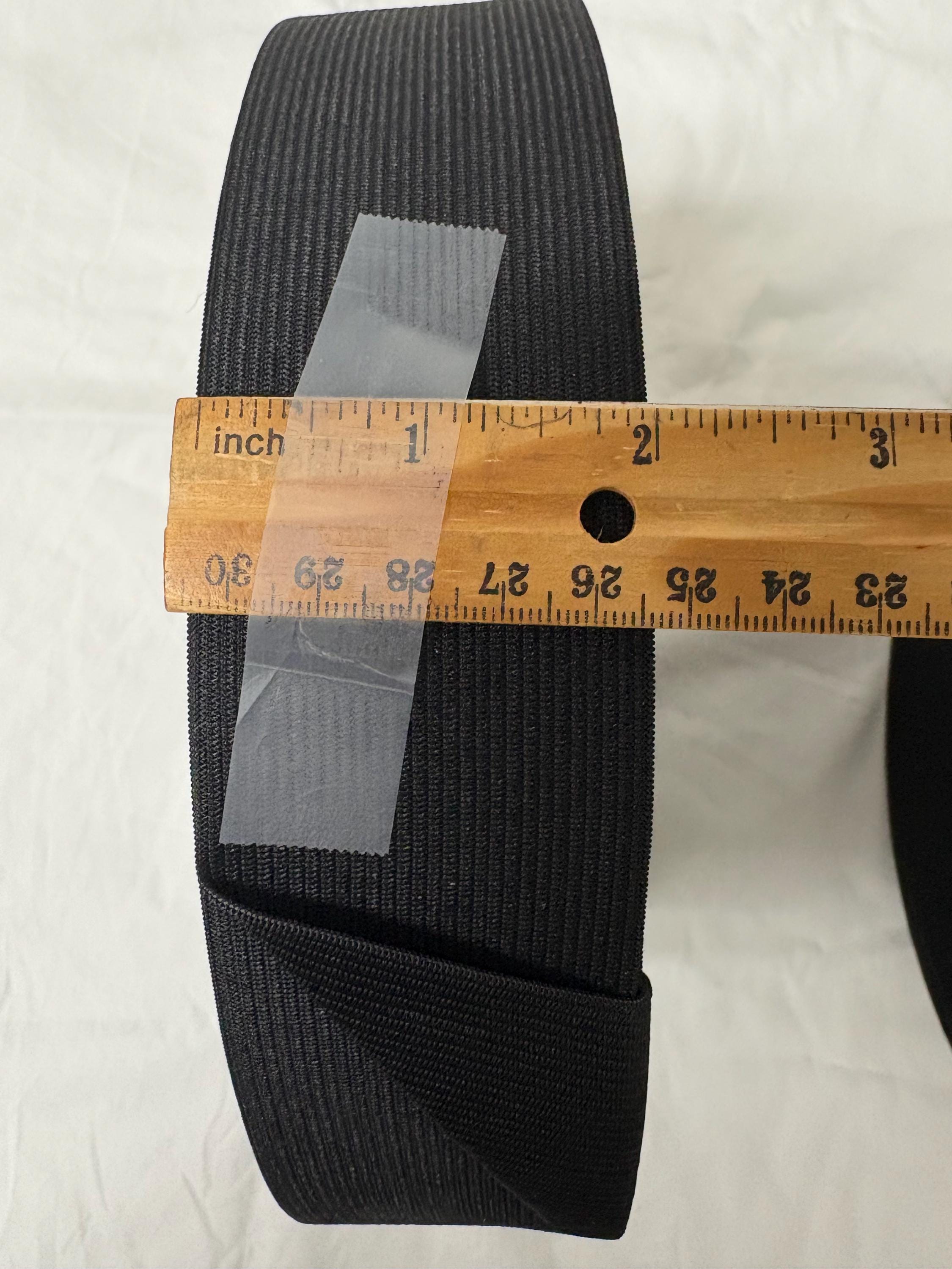 Elastic black 2 inches wide, 50 yards.