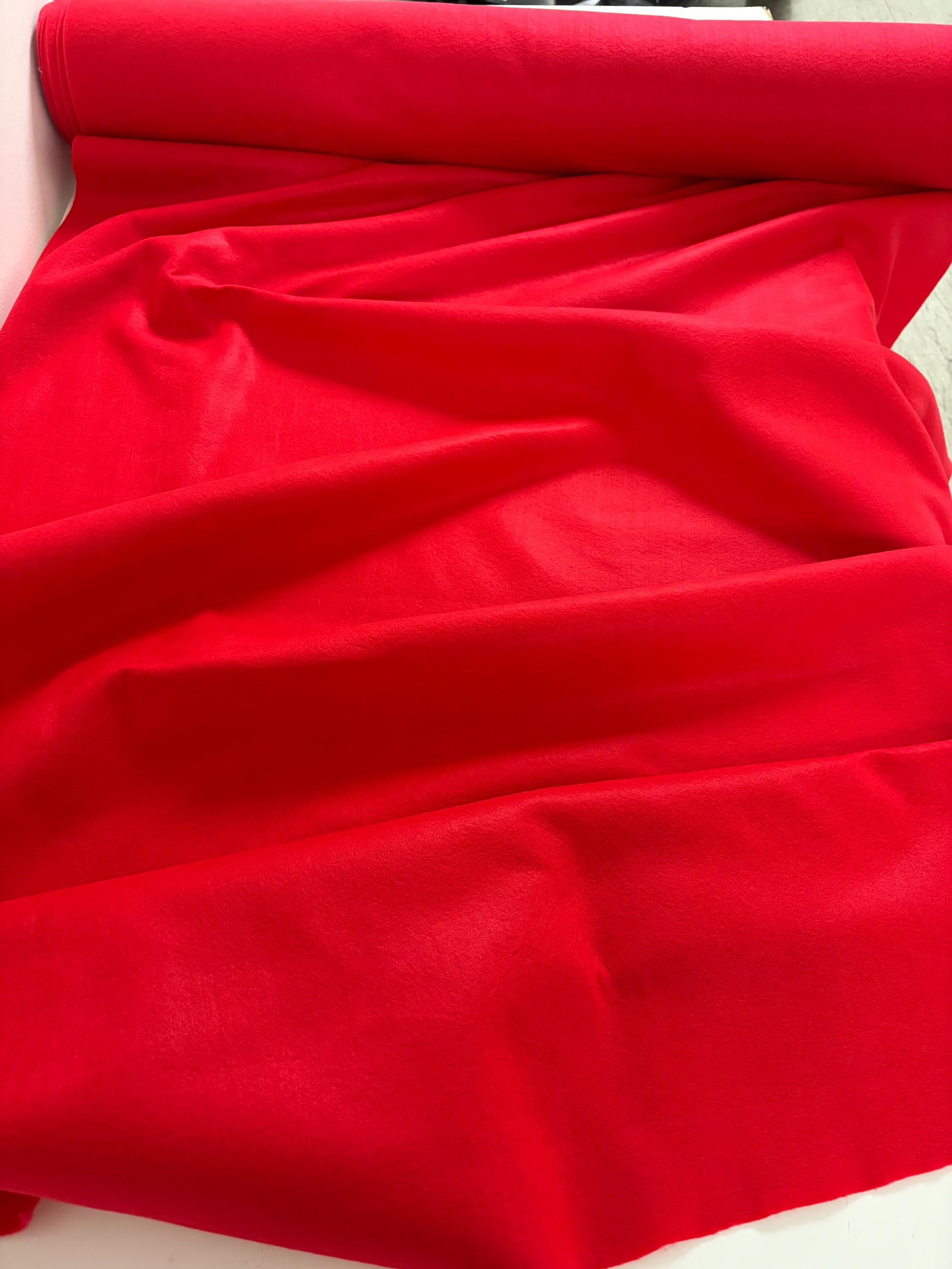 Red color Felt fabric by yard width 36"