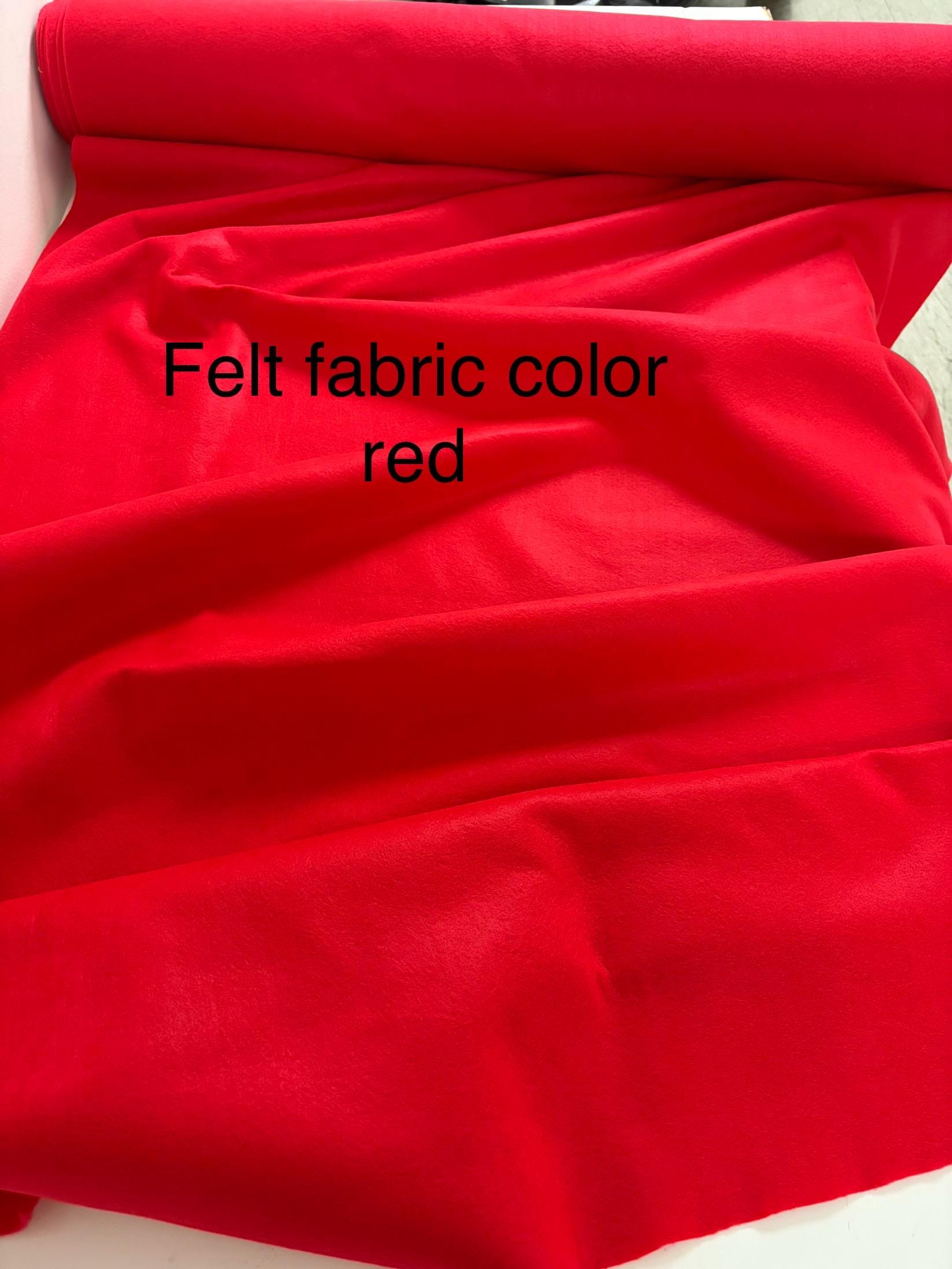 Red color Felt fabric by yard width 36"