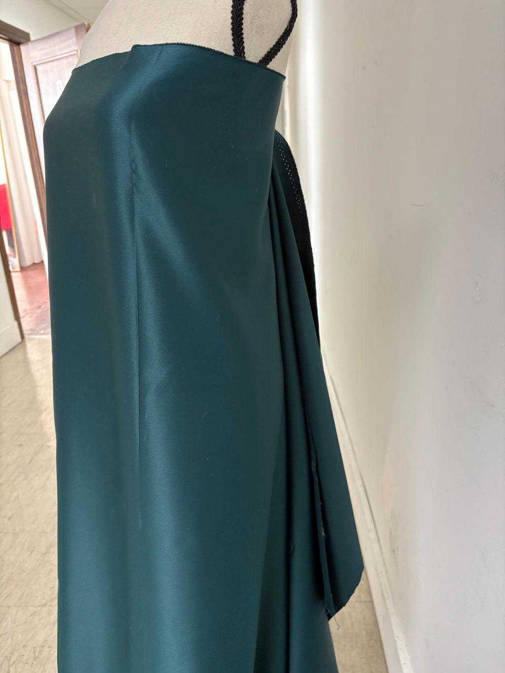1 piece 2 yards Teal Bridal satin fabric, width 58", Polyester, Dull italian Bridal satin. craft. free sample for true color