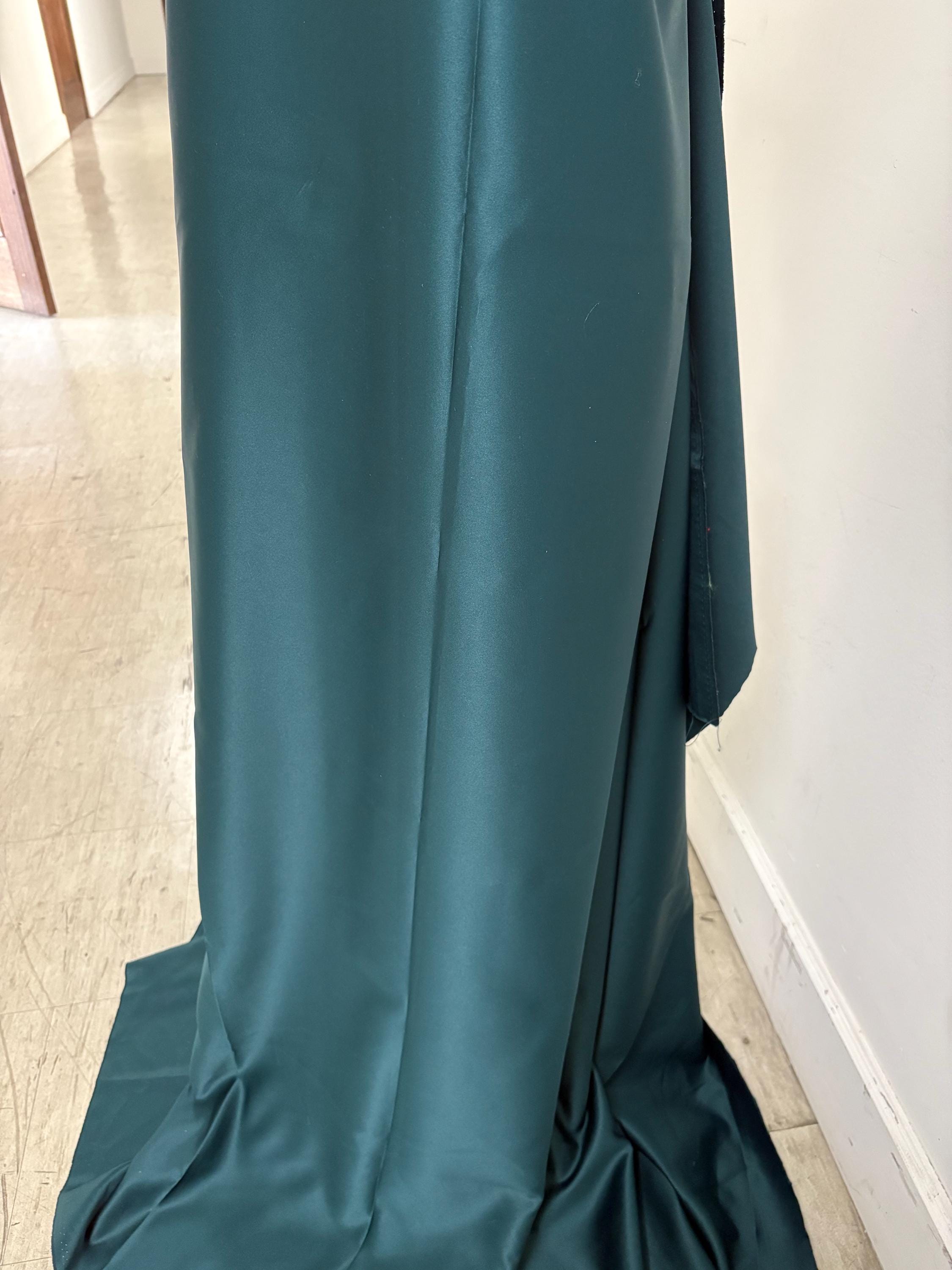 1 piece 2 yards Teal Bridal satin fabric, width 58", Polyester, Dull italian Bridal satin. craft. free sample for true color