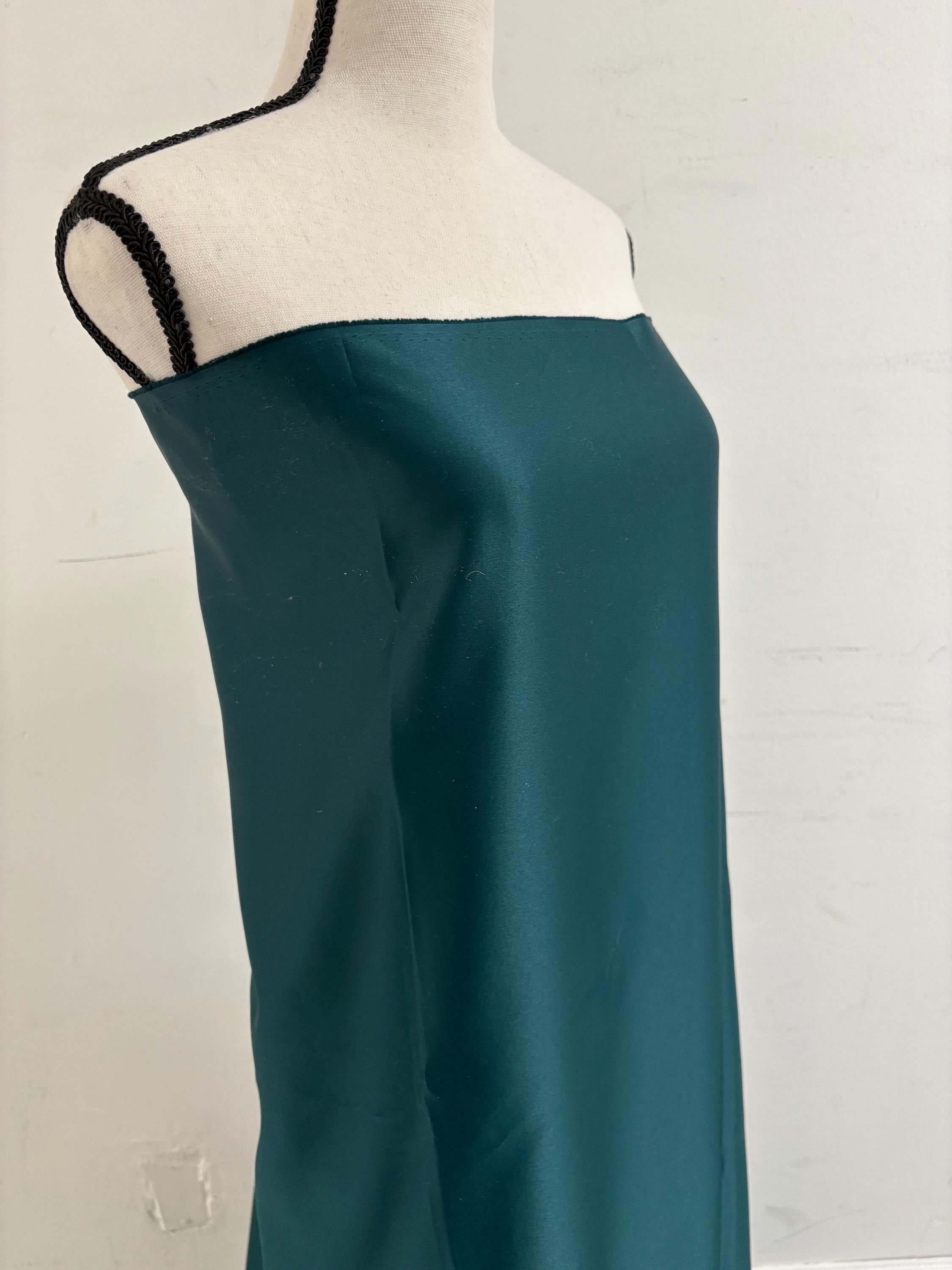 1 piece 2 yards Teal Bridal satin fabric, width 58", Polyester, Dull italian Bridal satin. craft. free sample for true color