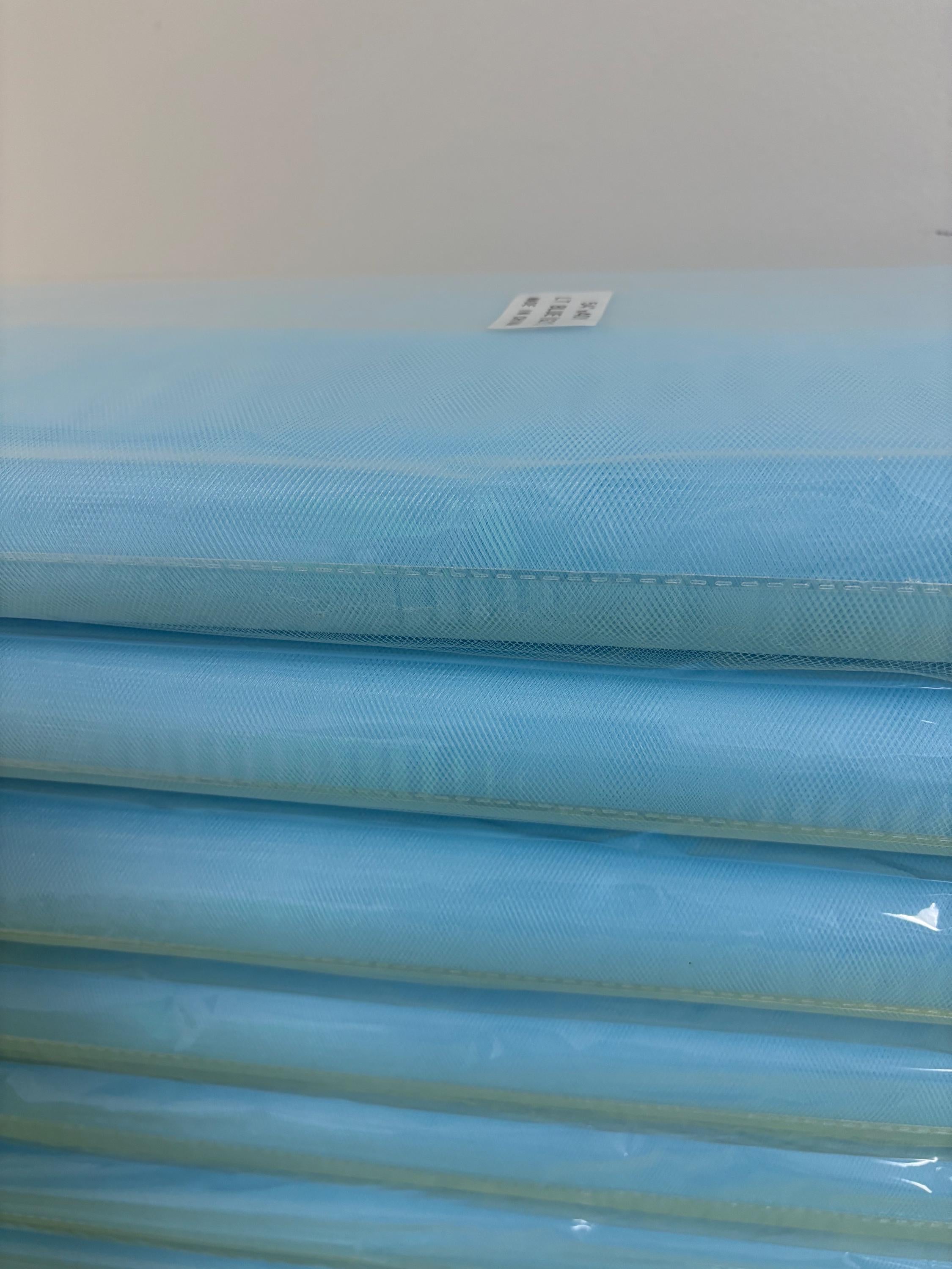 Lt, Blue G21 Tulle 1 bolt 40 yards width 54", double fold, . Tela de tul. use for party decoration. craft fabric. wedding vale and tutu
