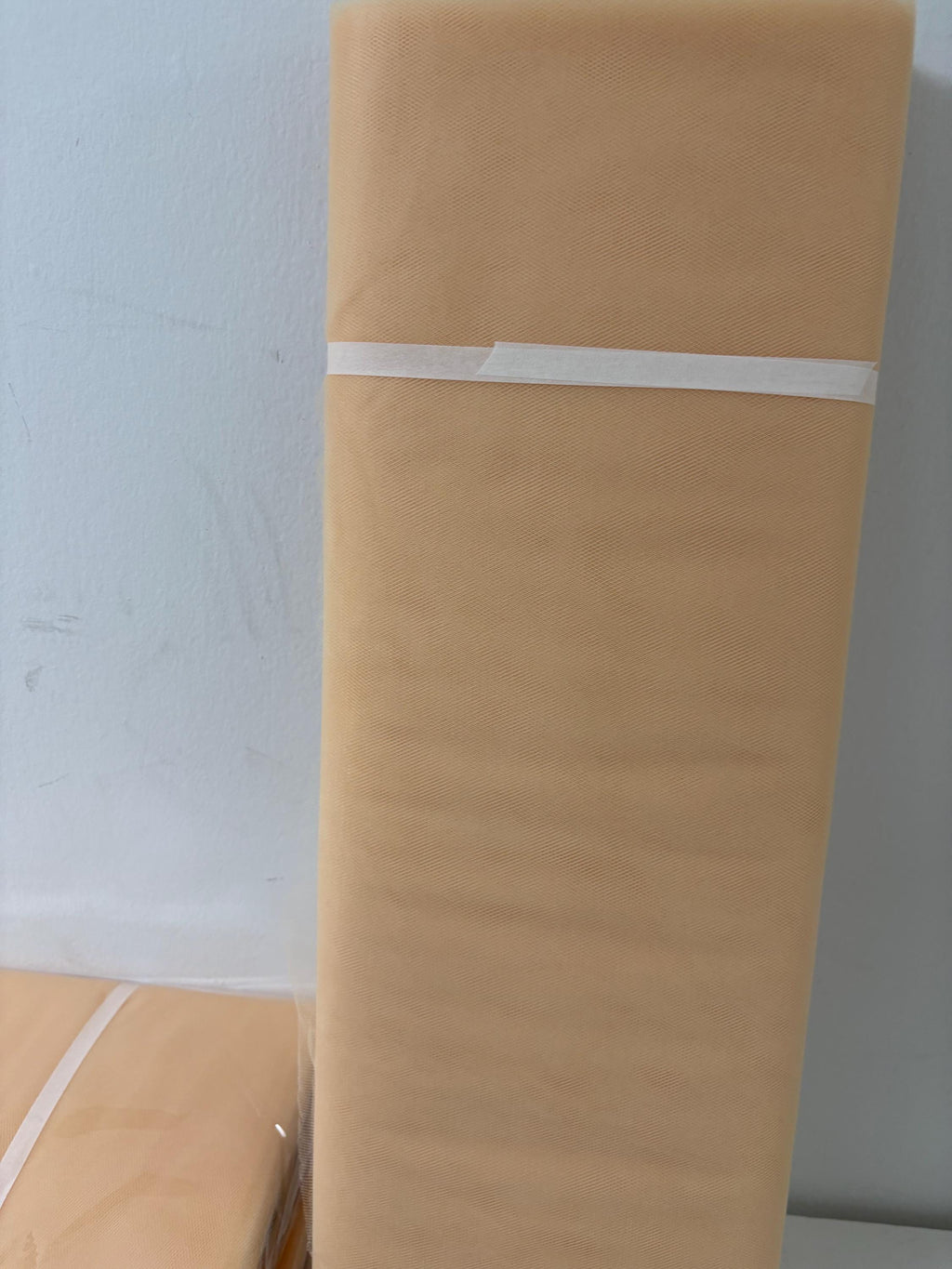 Color Beige 50 Tulle 1 bolt 40 yards width 54", double fold, . Tela de tul. use for party decoration. craft fabric. wedding vale and tutu