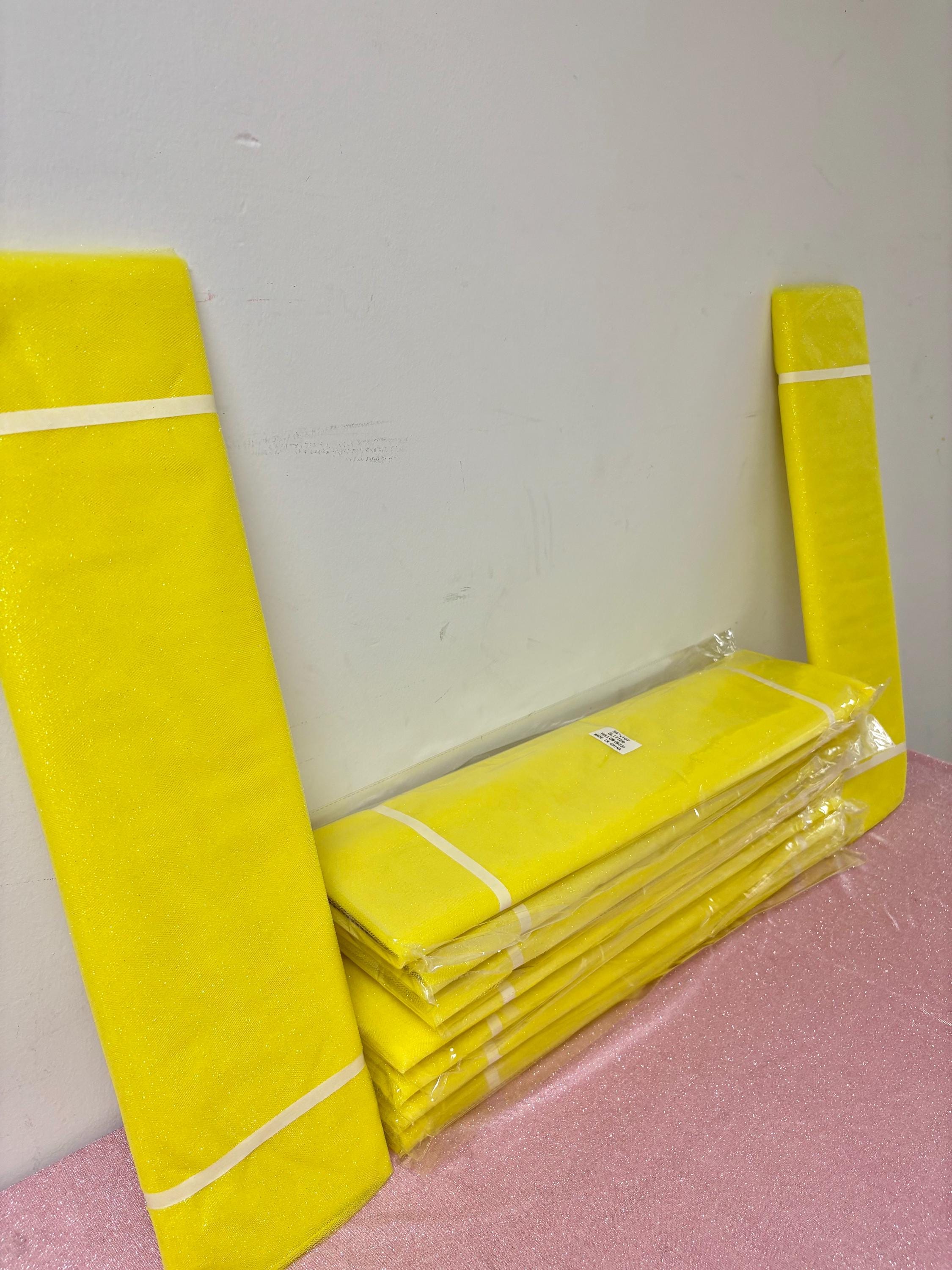 Yellow color Glitter Tulle 10 yards 54" double fold. 10 yards.