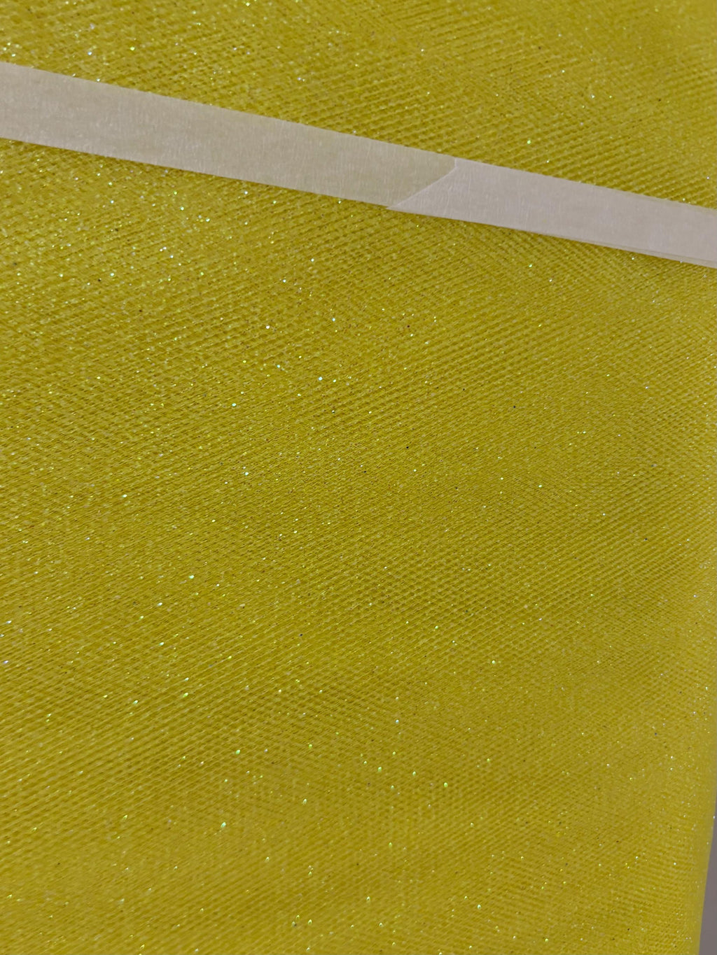 Yellow color Glitter Tulle 10 yards 54" double fold. 10 yards.