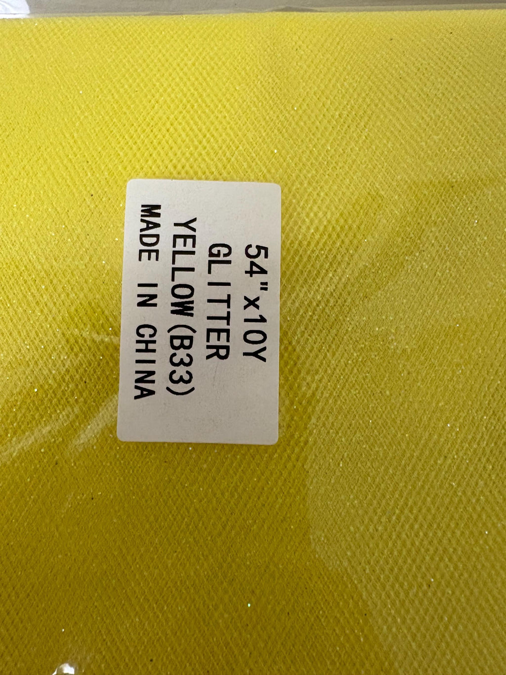Yellow color Glitter Tulle 10 yards 54" double fold. 10 yards.